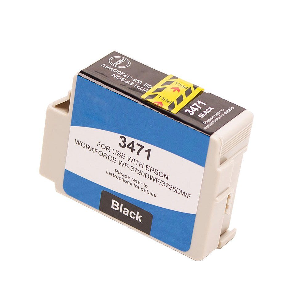 ABC Tintenpatrone (Kompatible Druckerpatrone für Epson 34XL Schwarz WorkForce Pro, ABC)