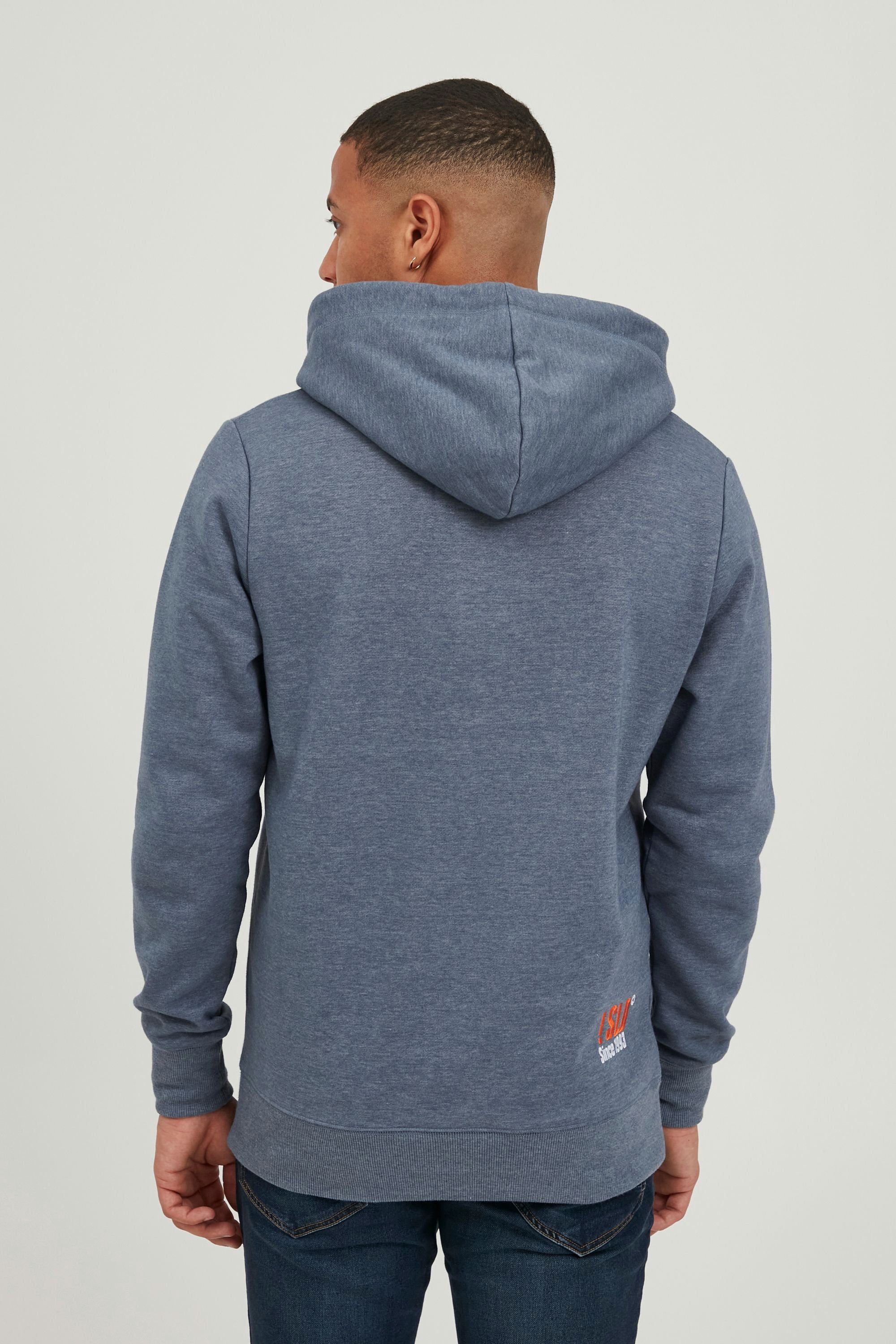 Grey (1946M) SDBennHood Kapuzensweatshirt kontrastfarbenenen Blue Melange Details Hoodie mit !Solid