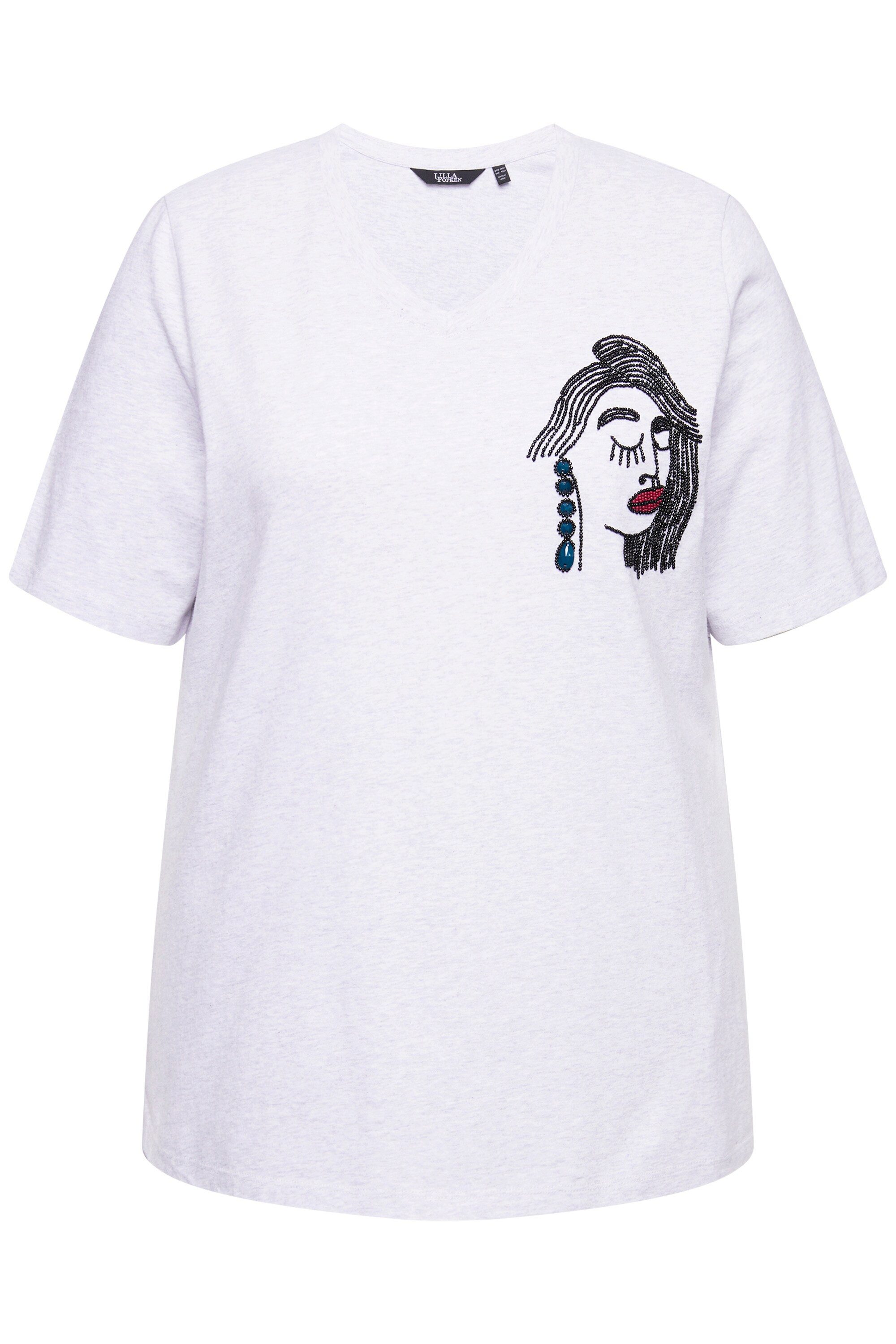 Ulla Popken T-Shirt T-Shirt Stickerei Classic günstig online kaufen