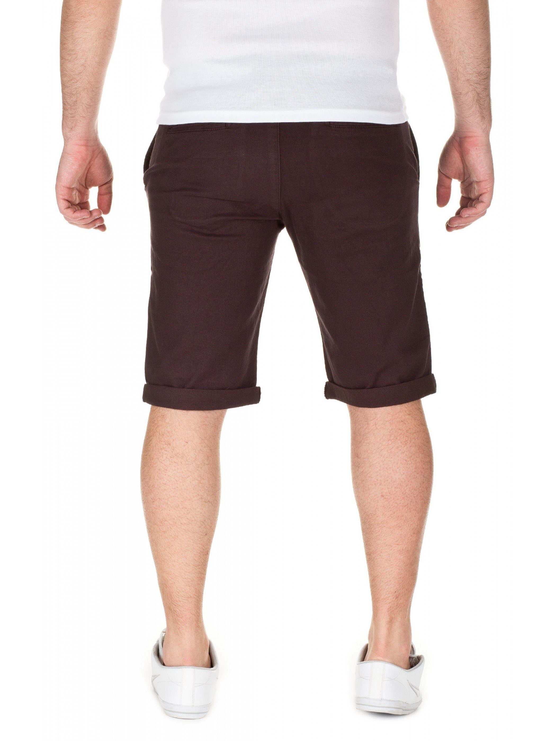 Unifarbe (dark in Braun brown shorts 81769) Shorts WOTEGA Kallari Chino