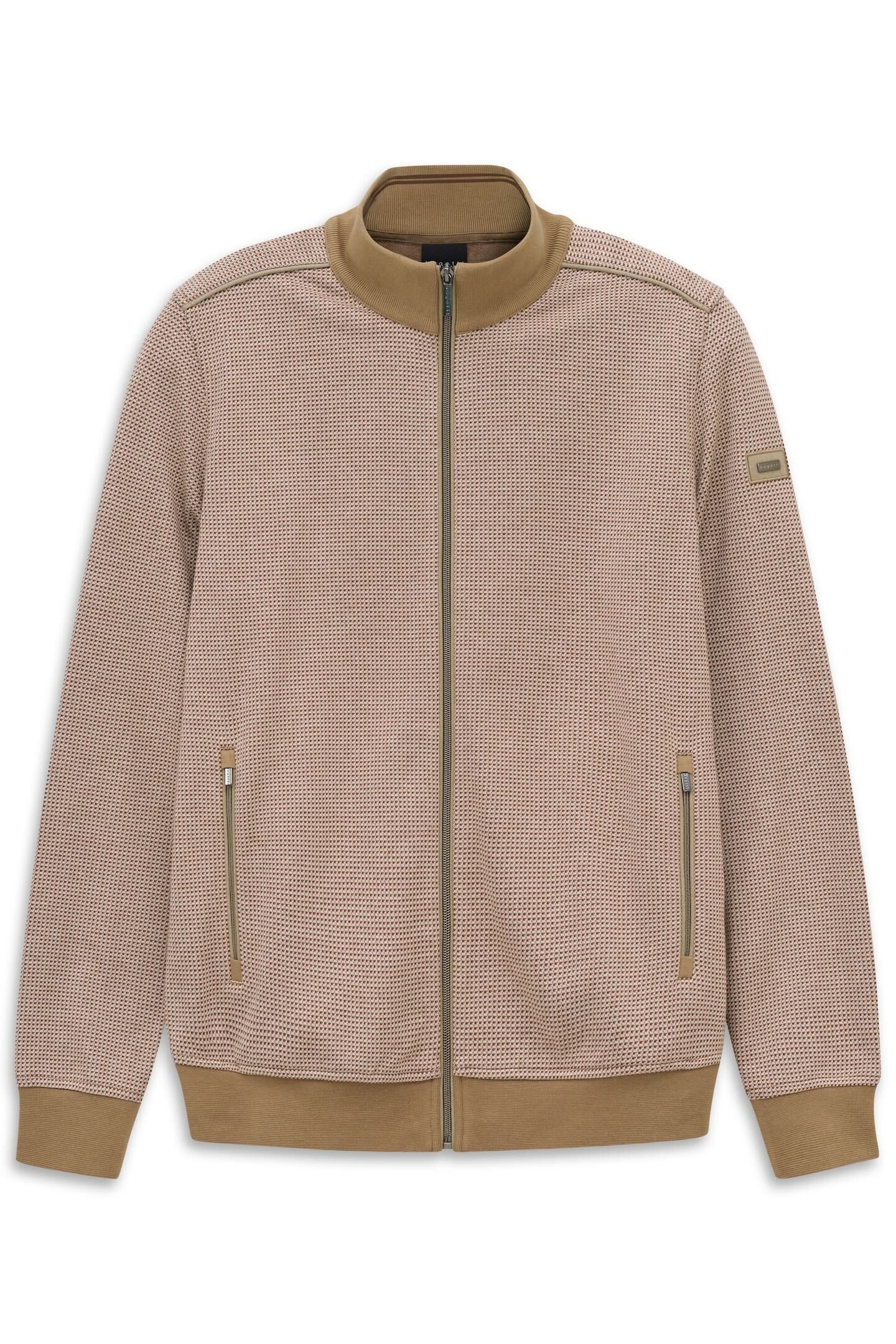 bugatti Sweatjacke Elegant im Jaquard-Design Modern Fit