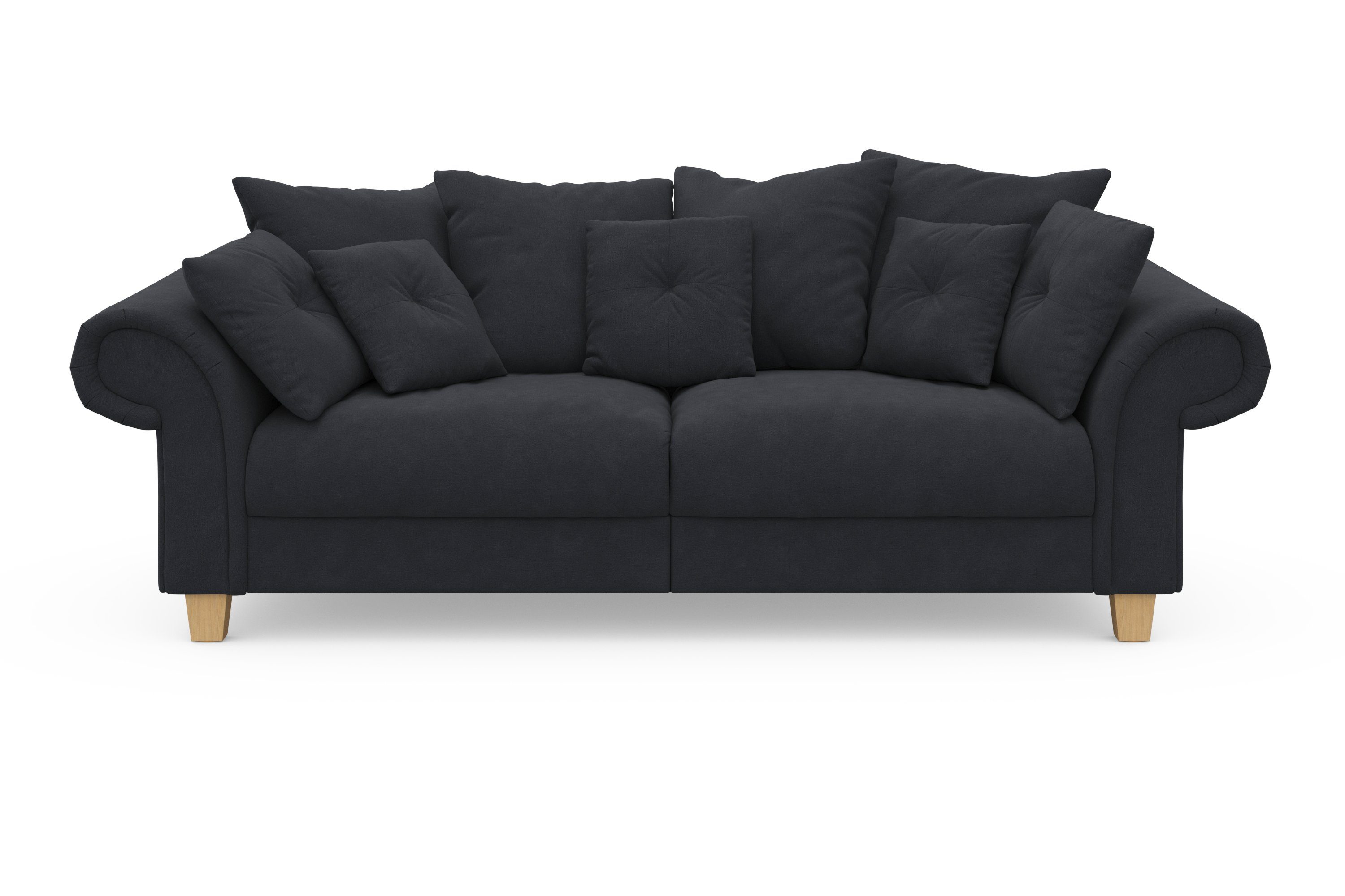 Home affaire Big-Sofa Queenie Megasofa, 2 Teile, mit weichem Sitzkomfort  und zeitlosem Design, viele kuschelige Kissen, Mit vielen kuscheligen Kissen