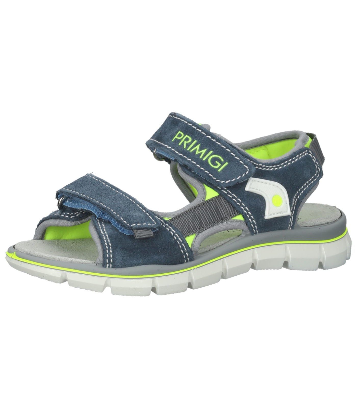 Grau Leder/Textil Riemchensandale Primigi Sandalen Blau