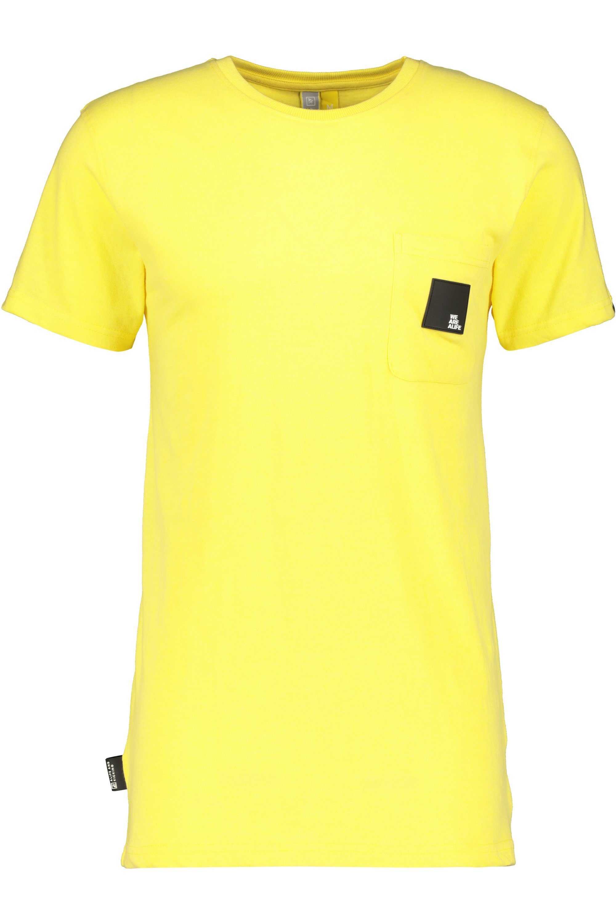 Herren & Kickin T-Shirt T-Shirt Logo PocketAK Alife lime