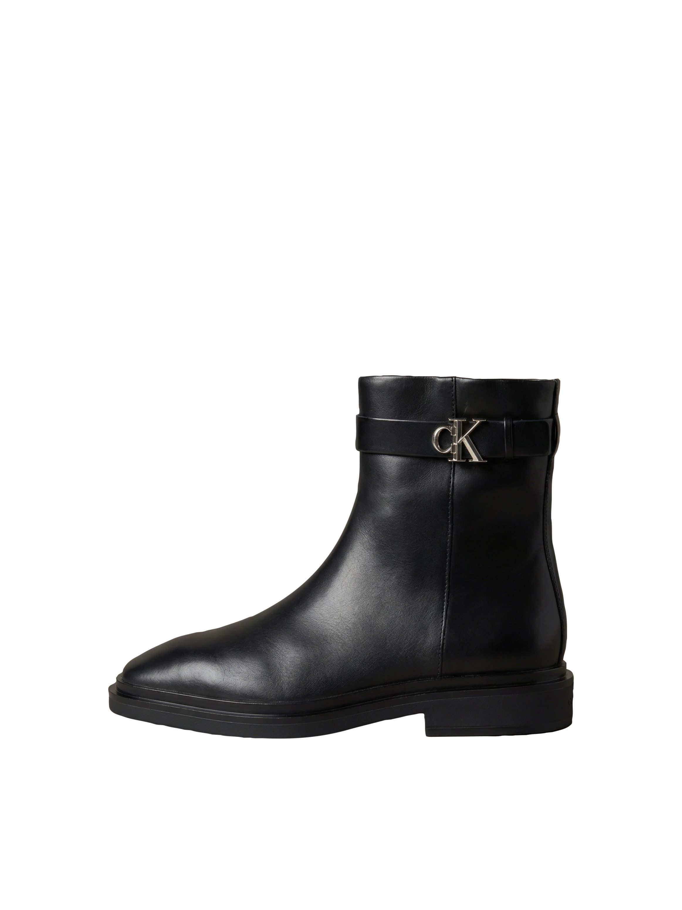 Calvin Klein SQUARE ANKLE BOOT LTH MG HDW Stiefelette Boots, Blockabsatz, mit CK-Logo – Bild 5 von 5