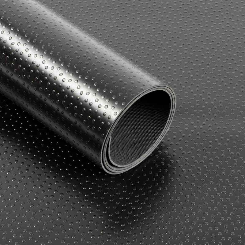 Karat Bodenschutzmatte PVC-Bodenbelag Punkte, Schwarz, Universell einsetzbar, verschiedene Größen