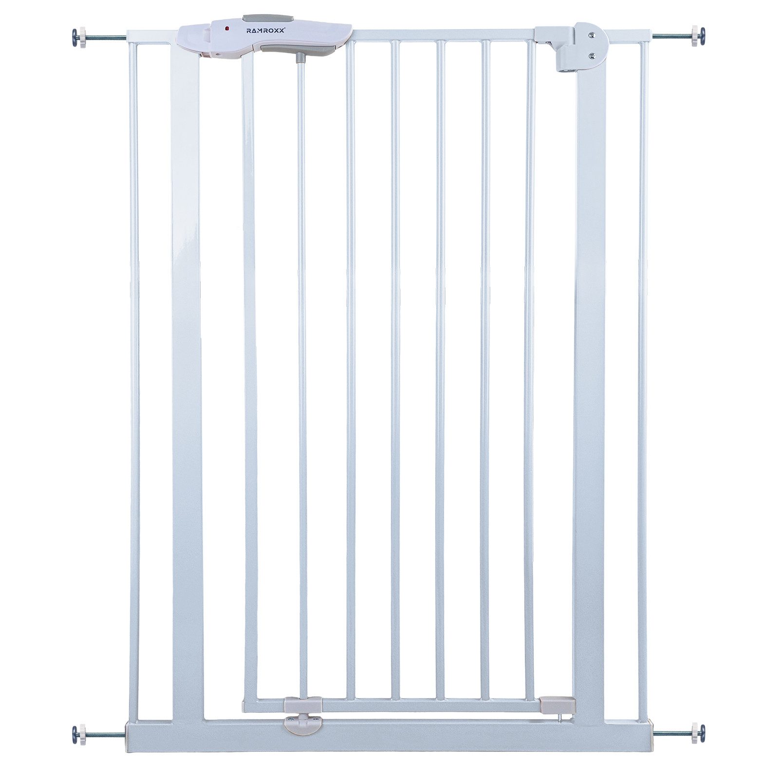 RAMROXX Treppenschutzgitter Absperrgitter weiß für 75-85cm Durchgang 110cm günstig online kaufen