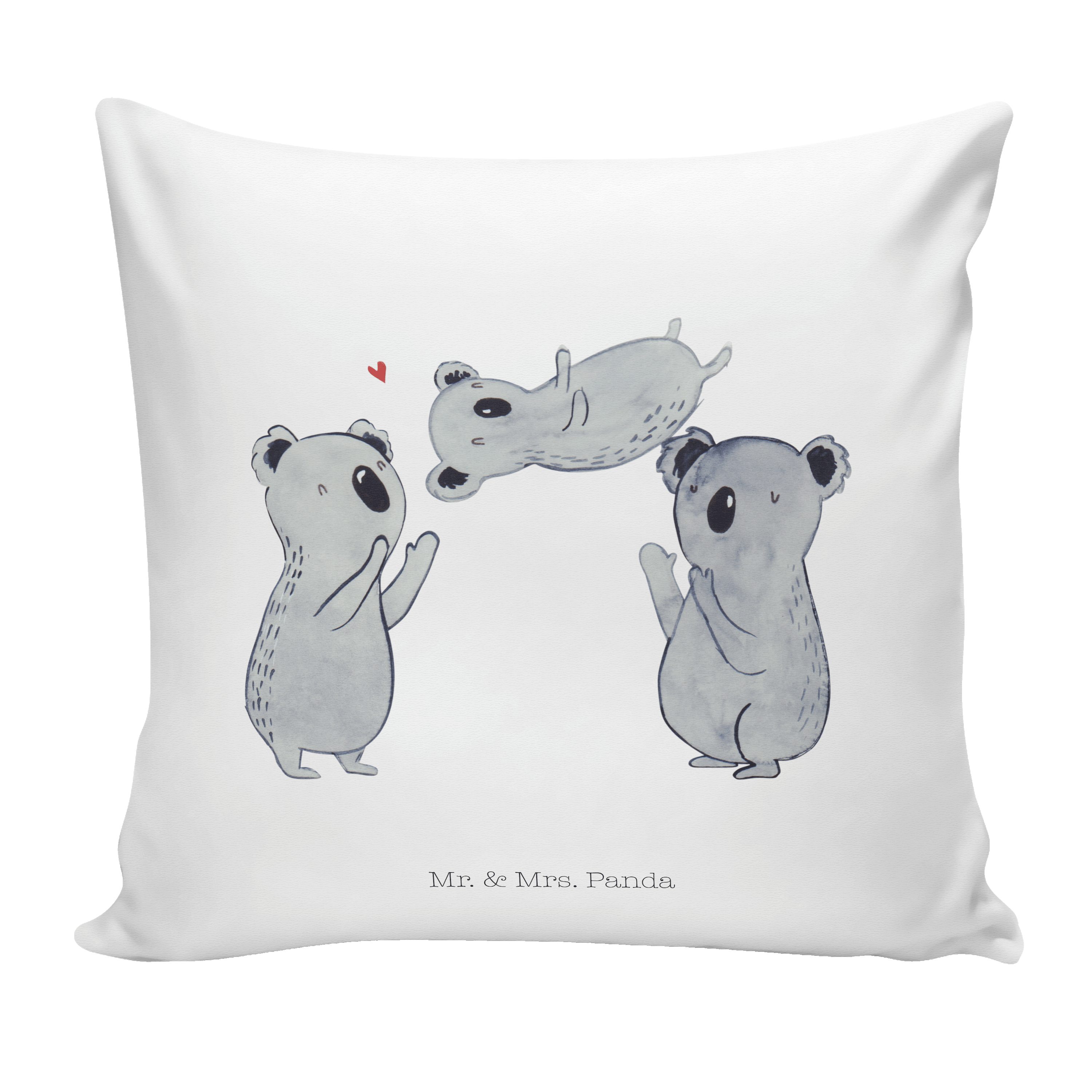 Mr. & Mrs. Panda Dekokissen Koala Feiern Sich - Weiß - Geschenk, Kissenhülle, Party, Eltern, Moti