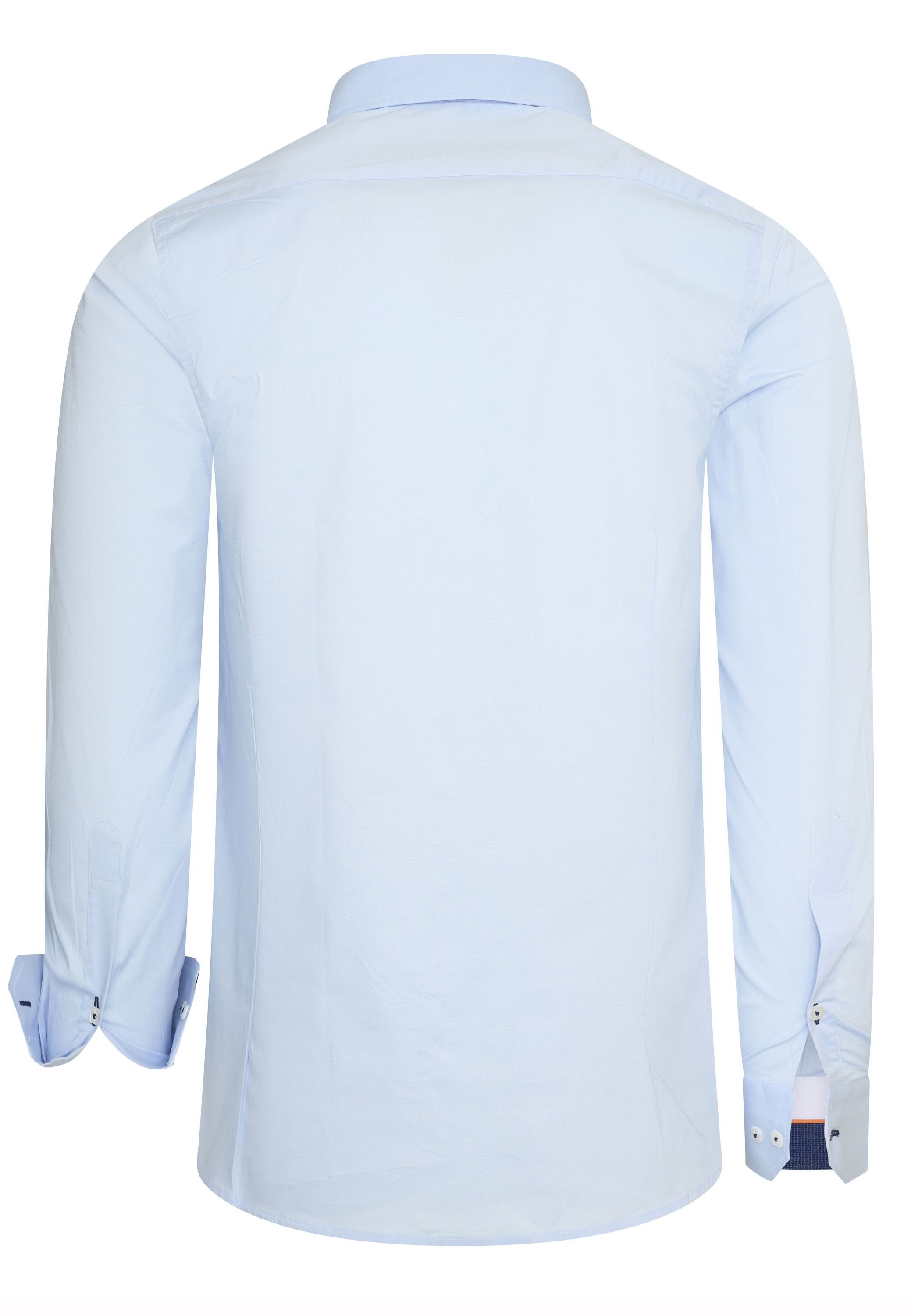 Rusty Neal Langarmhemd in figurbetontem Slim Fit-Schnitt günstig online kaufen