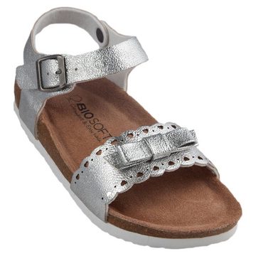 Biosoft Comfort & Easy Walk Biosoft Flache Sandalen Damen Sommer hinten geschlossen Leder Optik Sandale