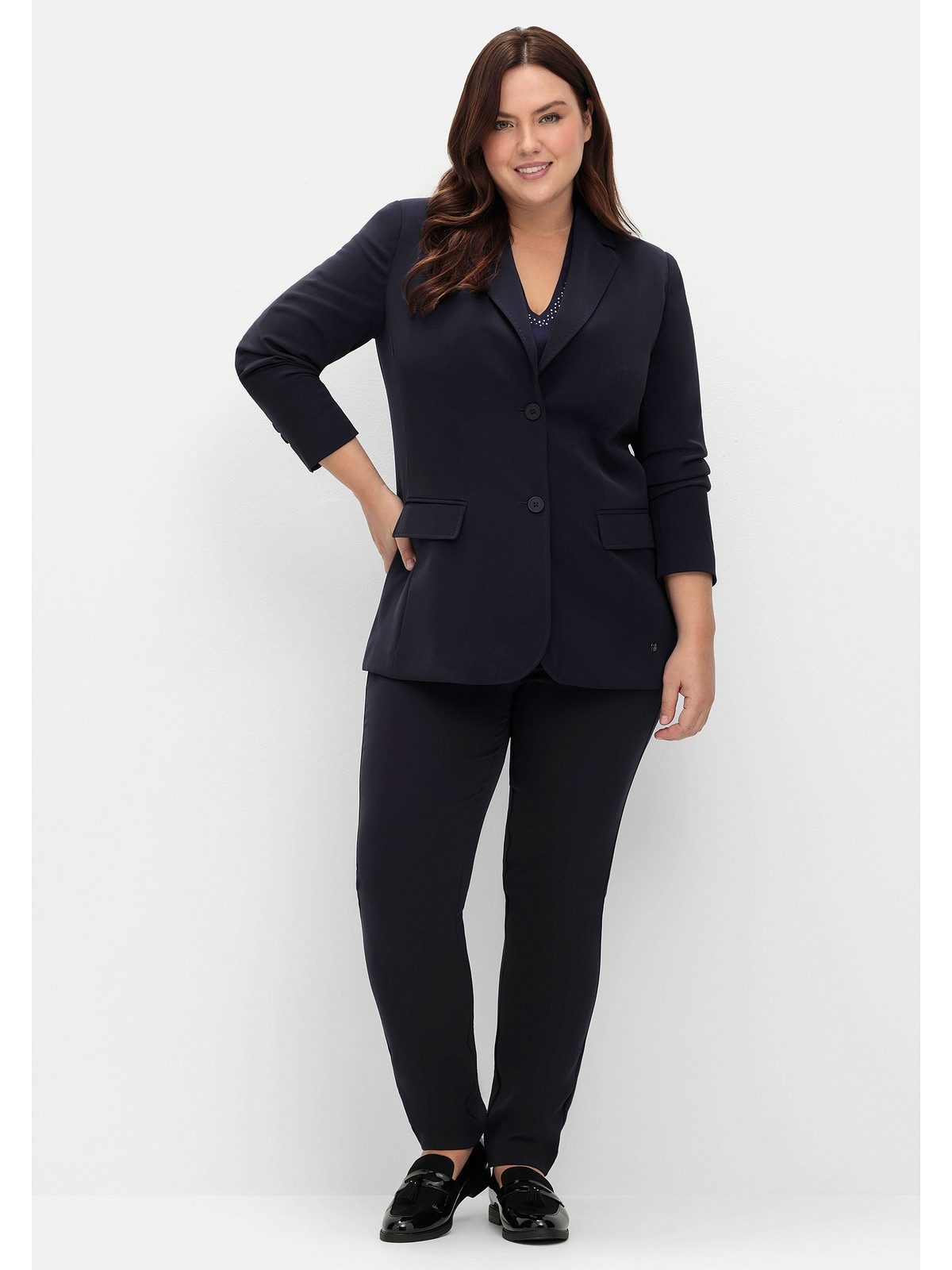 Sheego Longblazer Große Größen in taillierter Form, mit Schlitz hinten