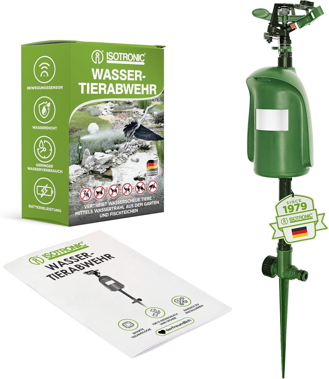 ISOTRONIC Wasserstrahl-Tiervertreiber Wasserstrahl Tiervertreiber, 1-tlg.