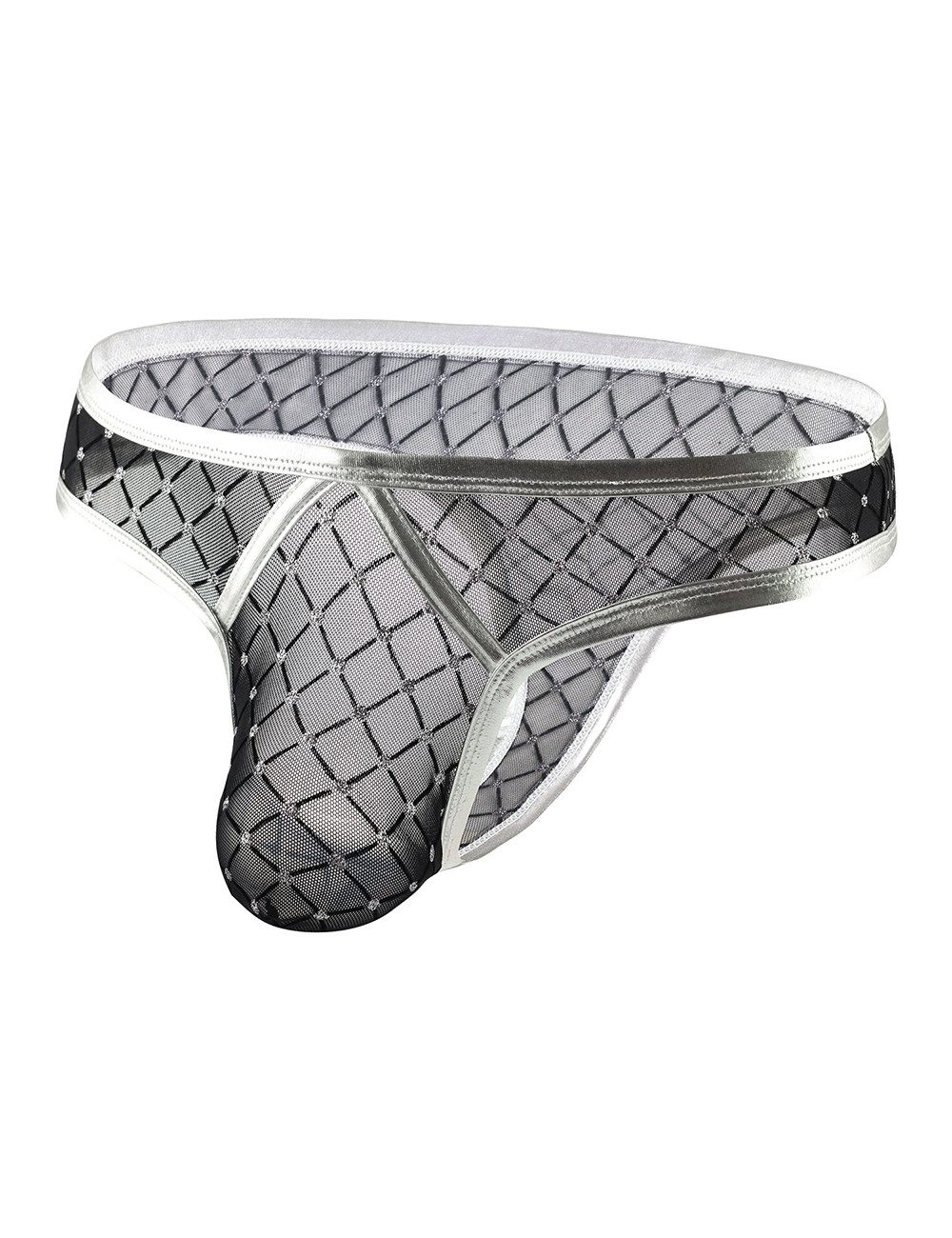 Lau-Fashion Tanga Männer Transparenter Netz String Fishnet Micro Unterwäsche Gay M/L