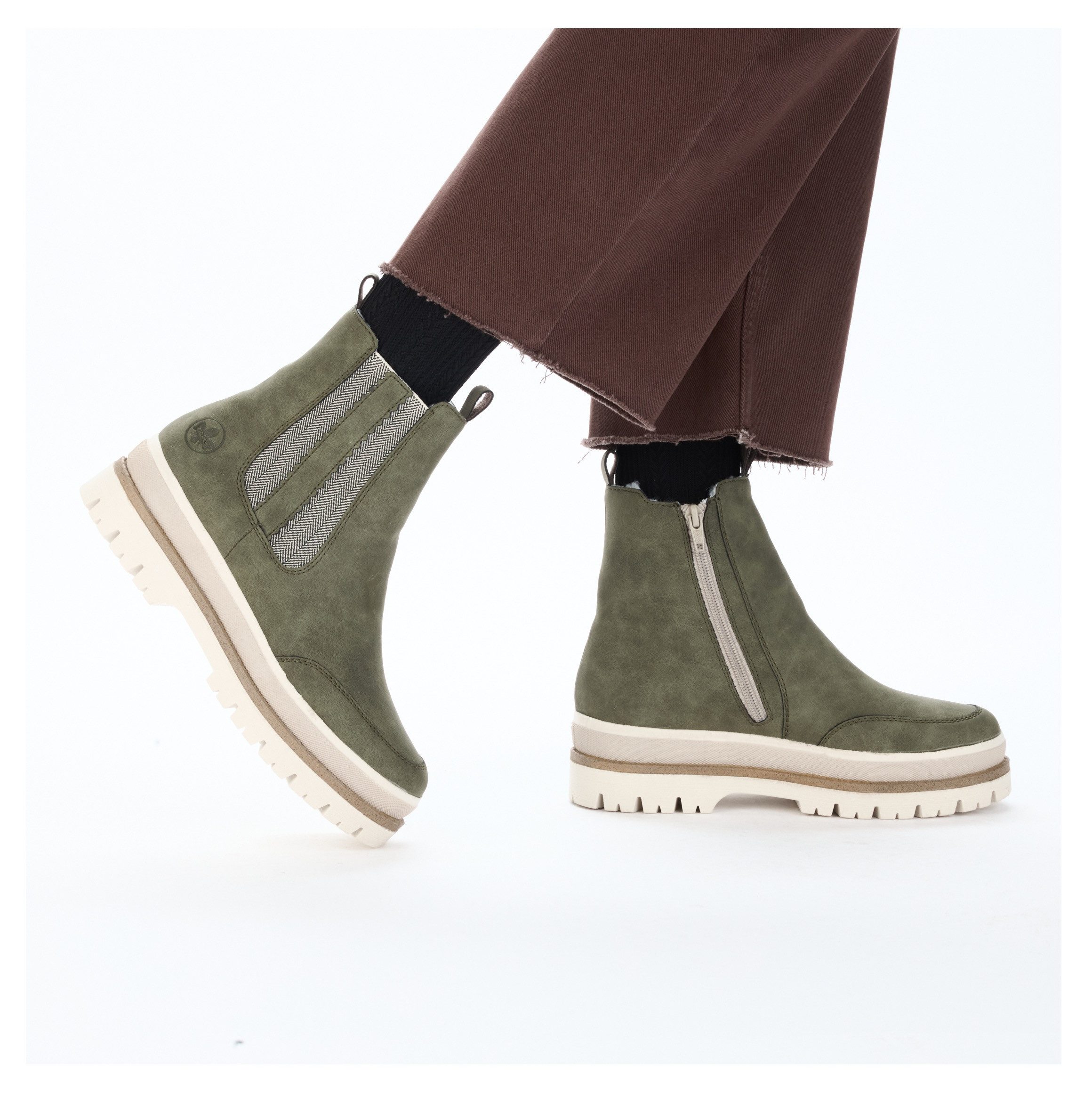 Rieker Chelseaboots Plateauboots, Winterboots mit Anziehlaschen, günstig online kaufen