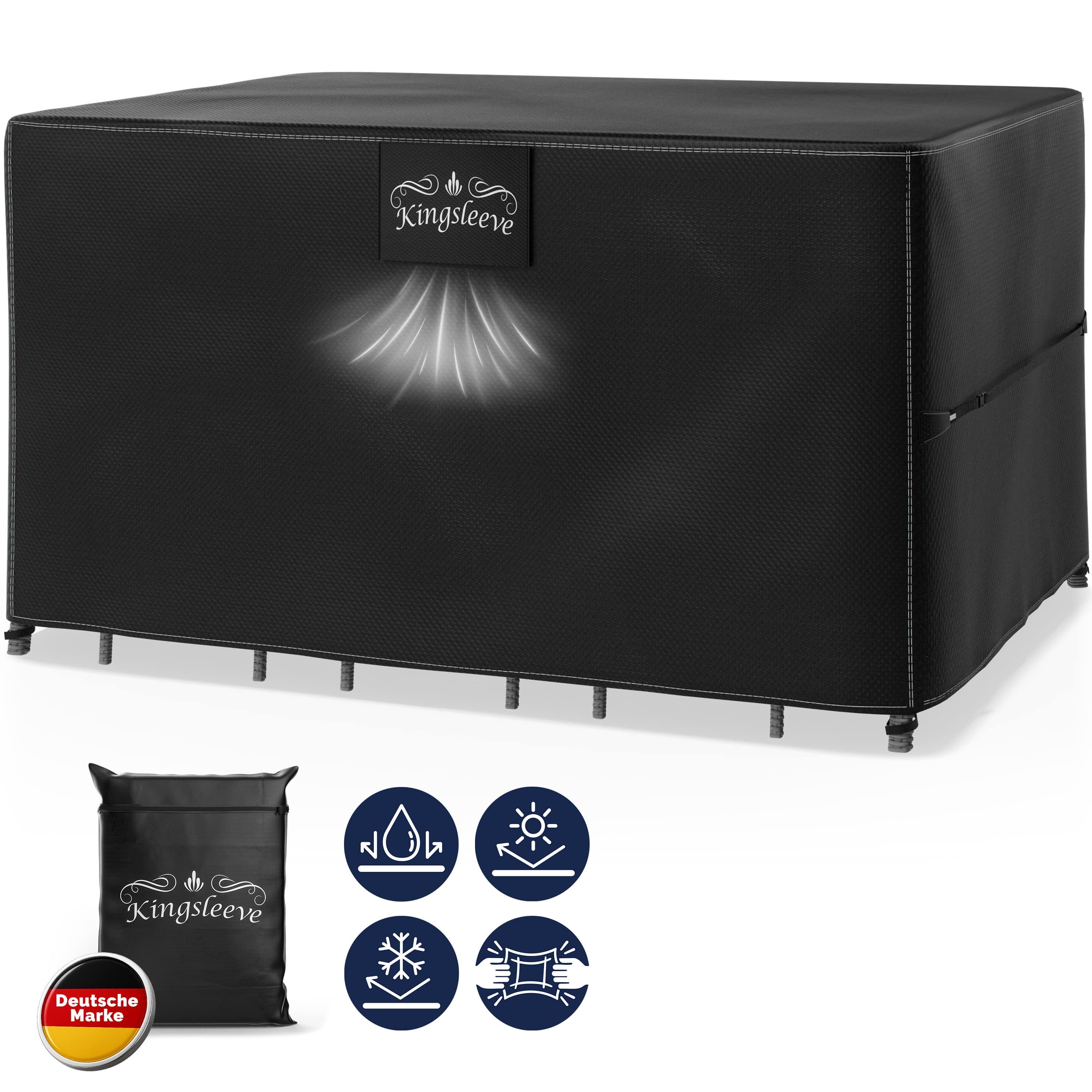 Kingsleeve Gartenmöbel-Schutzhülle, Wasserdicht Winterfest Abdeckplane Gartenmöbel Bartisch 187x120x86cm von Kingsleeve