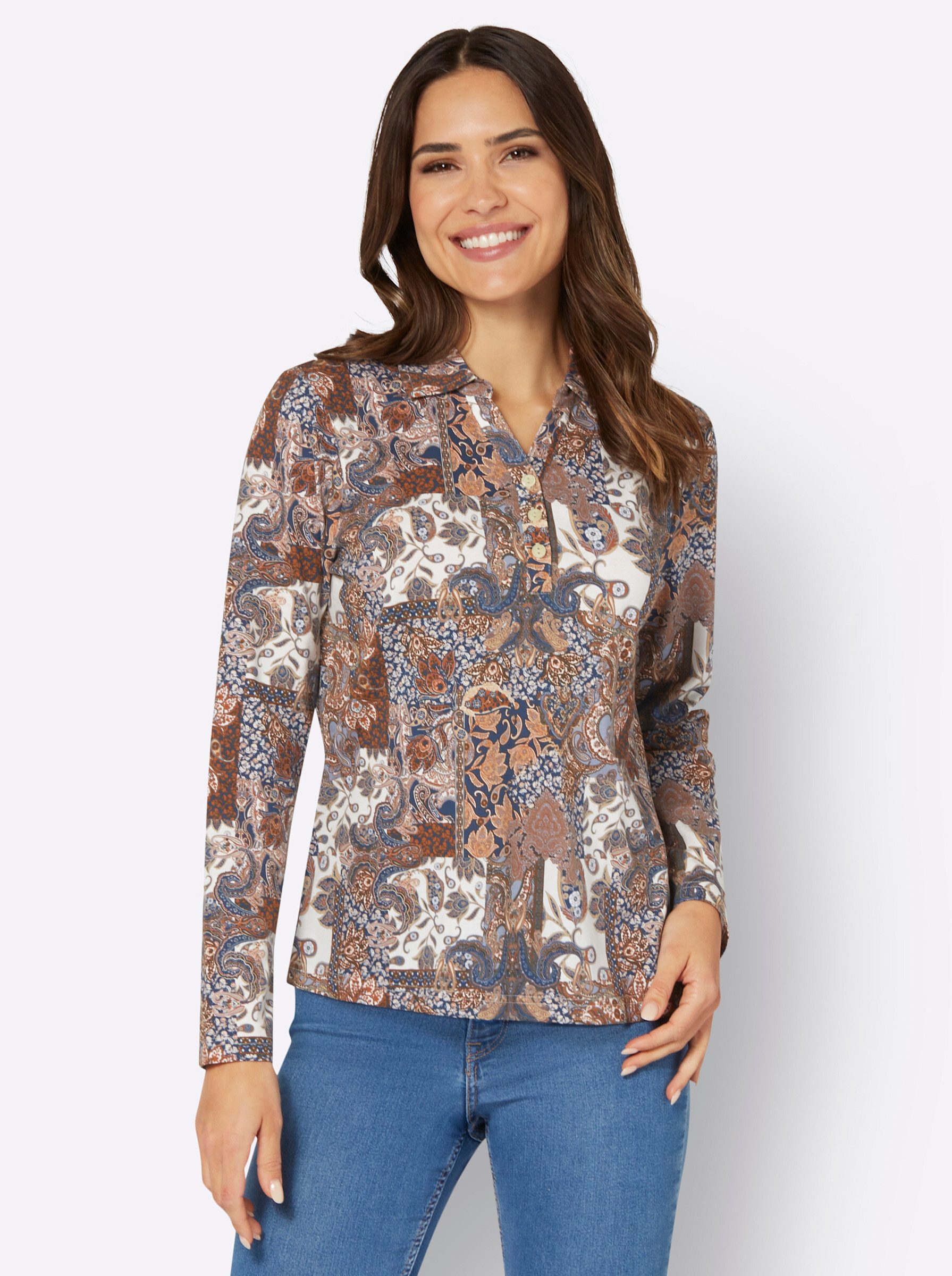 Sieh an! T-Shirt Langarm-Poloshirt . günstig online kaufen