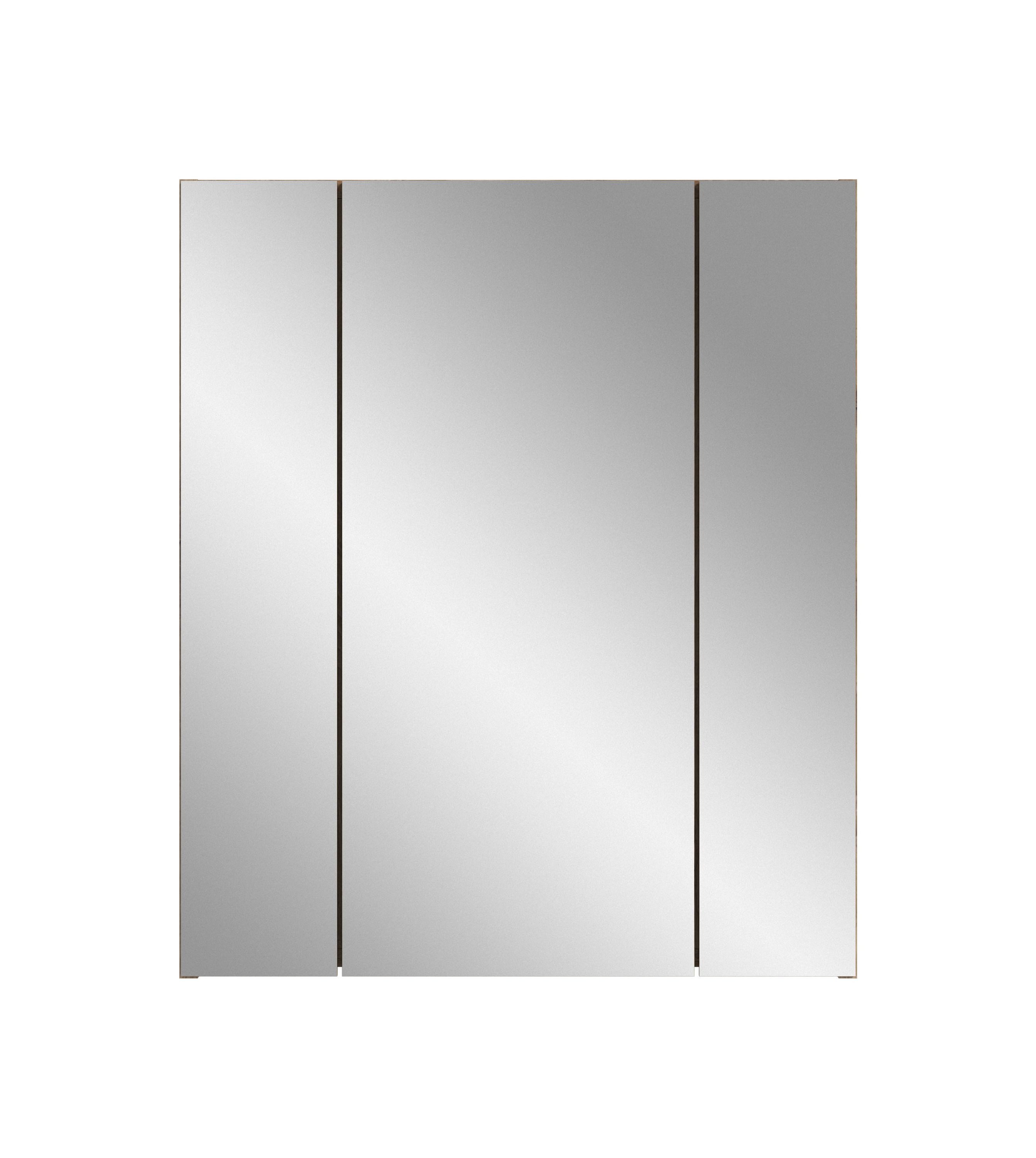 xonox.home Badezimmerspiegelschrank Nox Oak Nachbildung Melamin beschichtet modern 60x70x18 cm