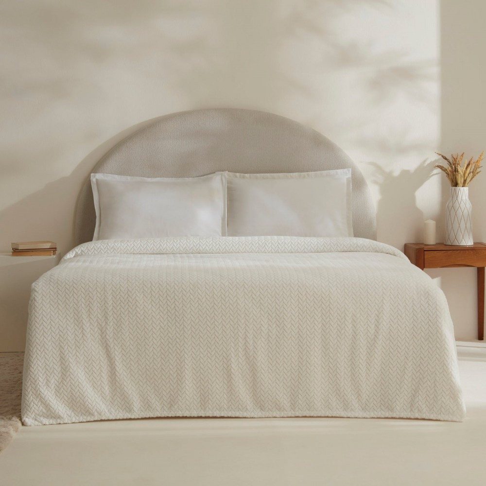 Karaca Tagesdecke Karaca Leaves Weiße Doppelbettdecke Bettdecke Tagesdec 20 günstig online kaufen