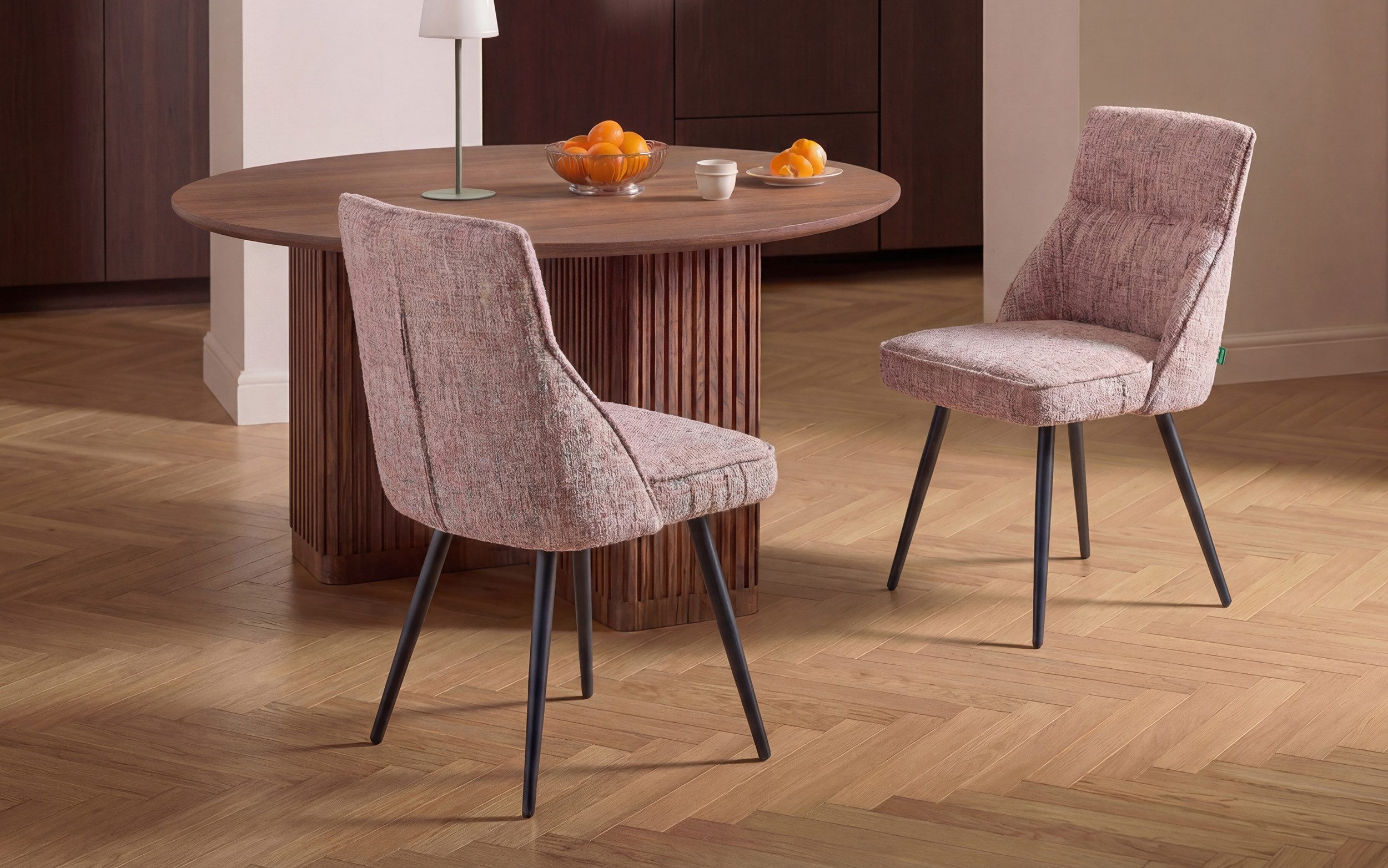 DUBI Möbel Polsterstuhl MIRELA, 360° drehbar, Federkernpolsterung