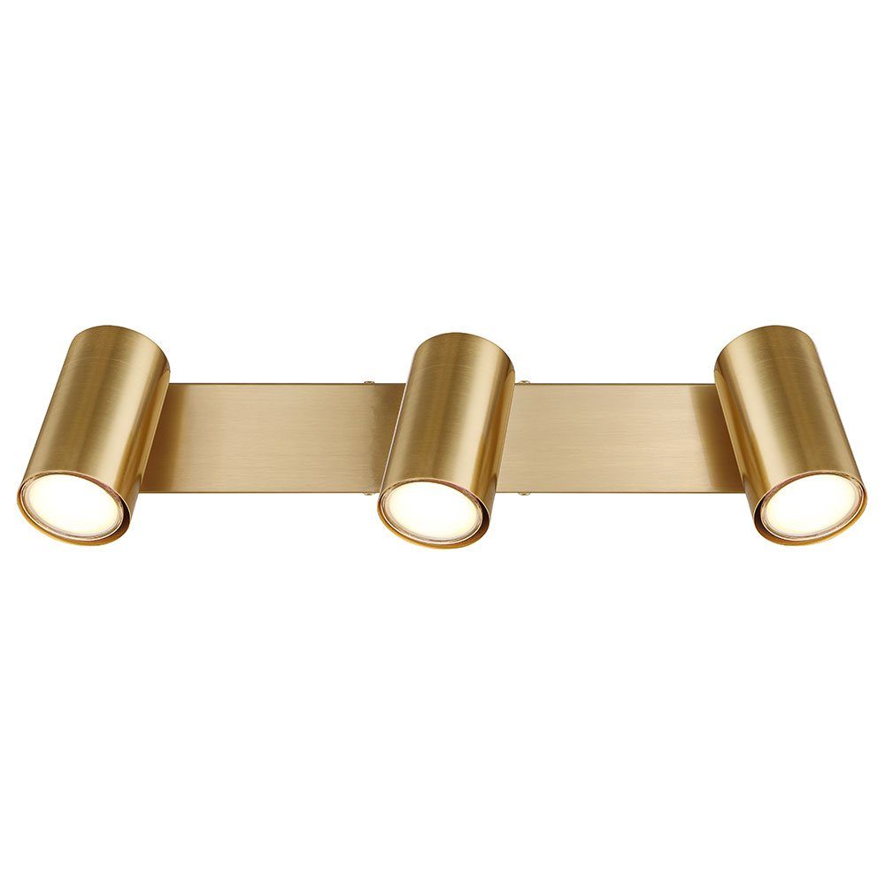 GLOBO LIGHTING Deckenleuchte, Leuchtmittel nicht inklusive, Deckenleuchte Wohnzimmerlampe Metall Gold 3 Flammig Spots beweglich