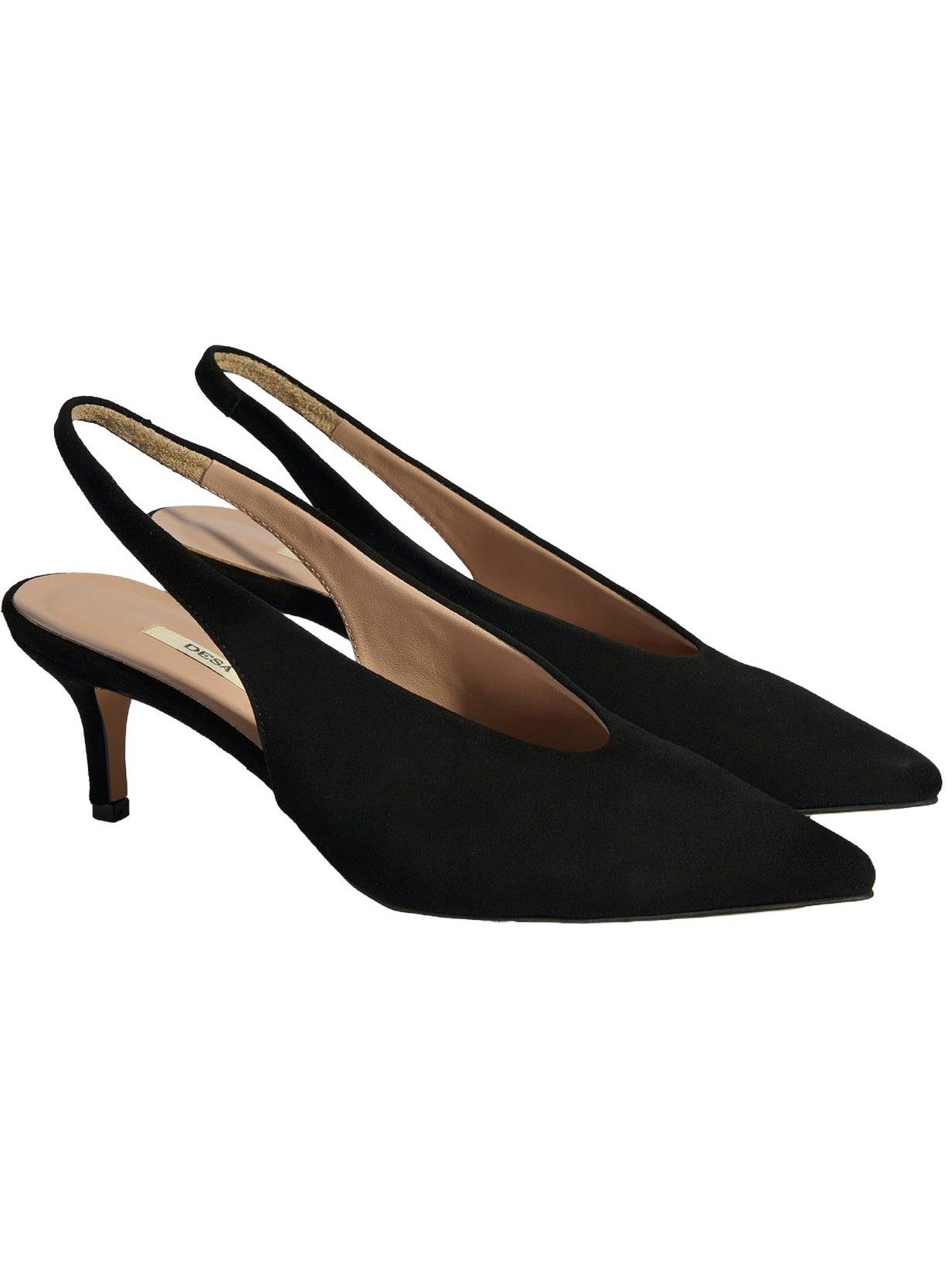 Damen-Slipper – Obermaterial und Futter aus Leder, Stilettoabsatz, el Pumps