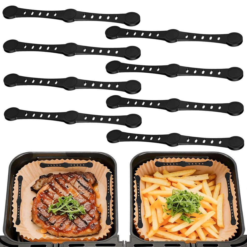AFKSMILE Backpapier 8 Stück Magnete Silikon Baking Paper Befestigungsschnalle für Airfryer