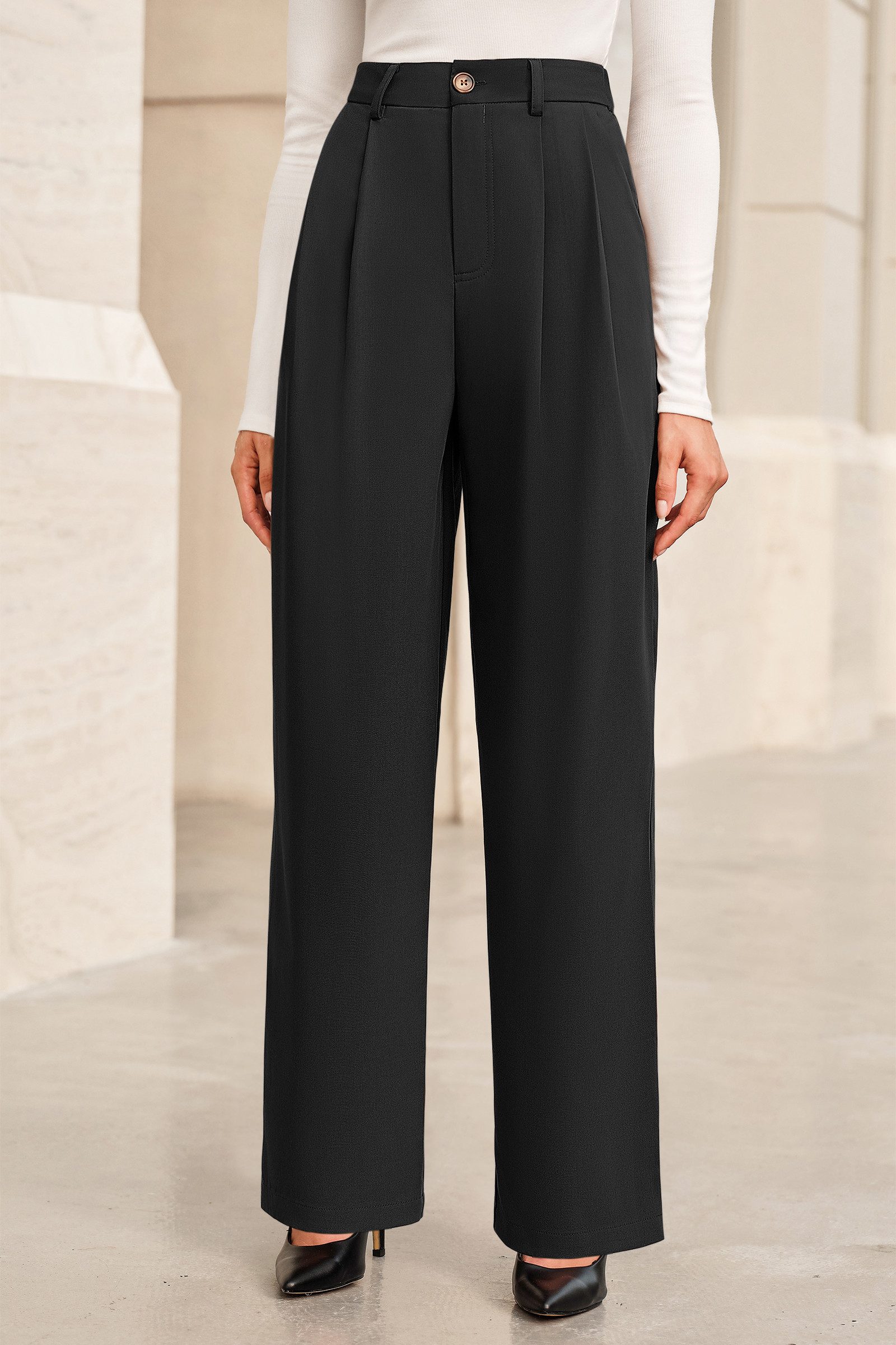 Arach&Cloz Palazzohose Damen Loungehose Paperbag-Hose Taillenhose Anzughose günstig online kaufen