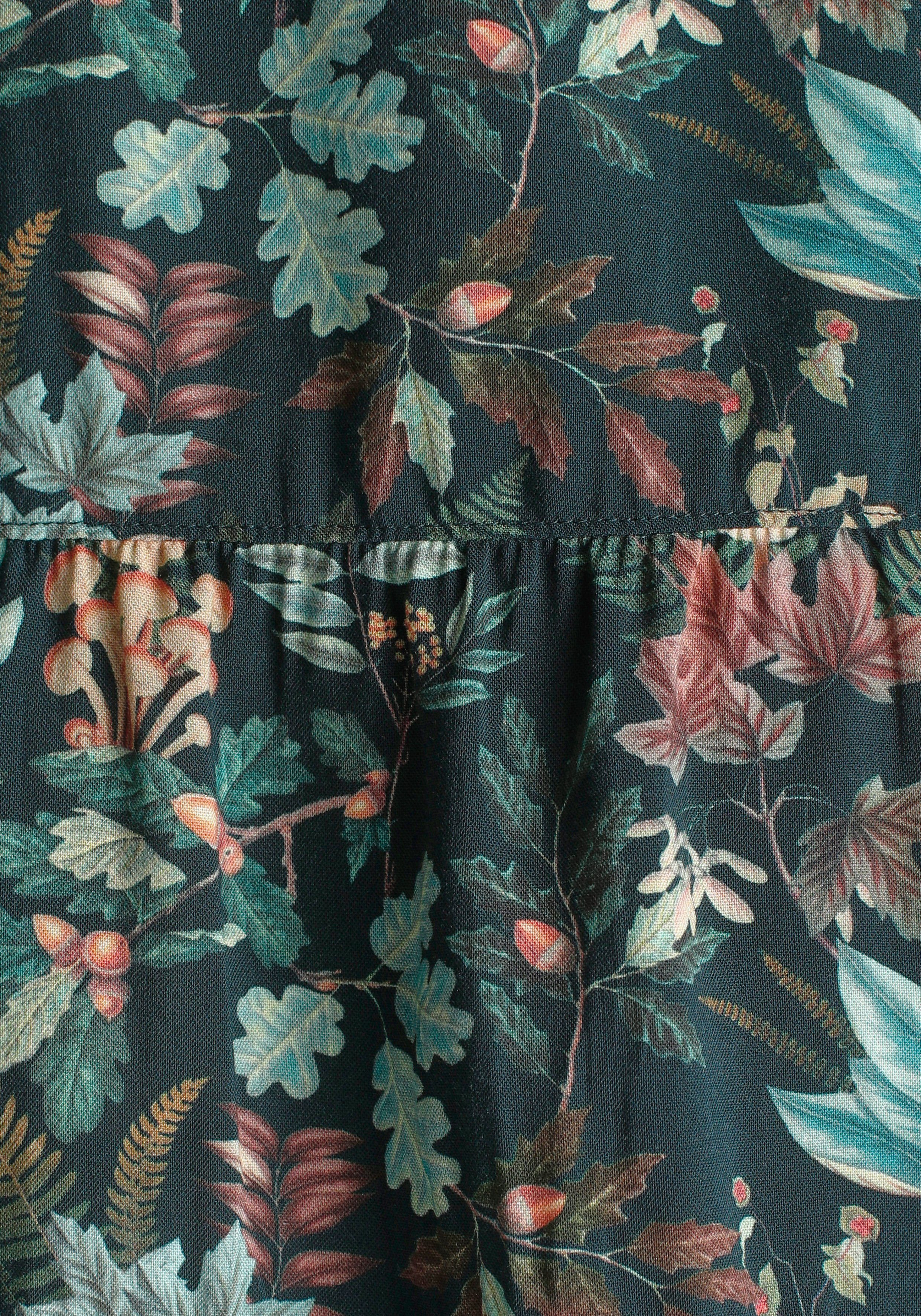 AJC elegant knee-length shirt dress made of viscose, long sleeves, with 1-button cuff