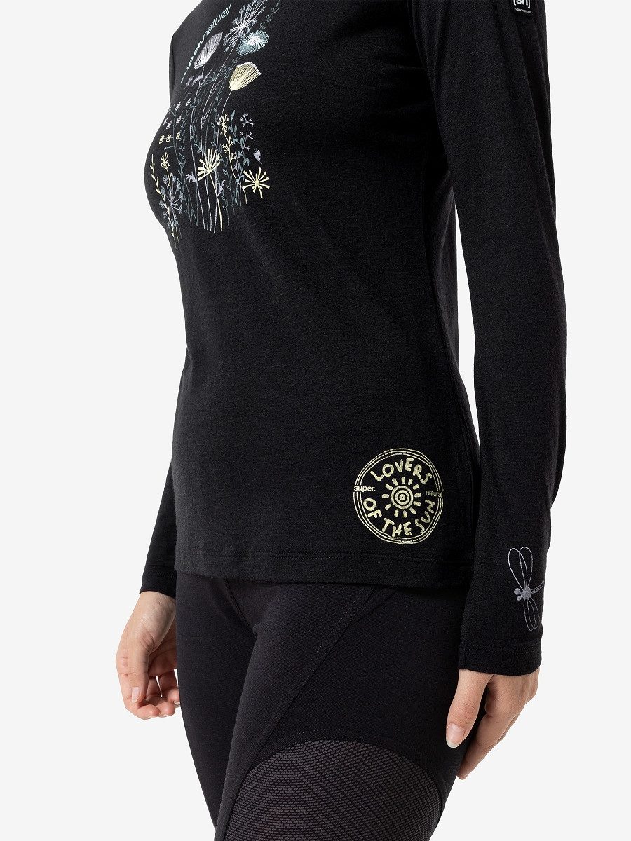 SUPER.NATURAL Langarmshirt für Damen, Merino HODGEPODGE günstig online kaufen