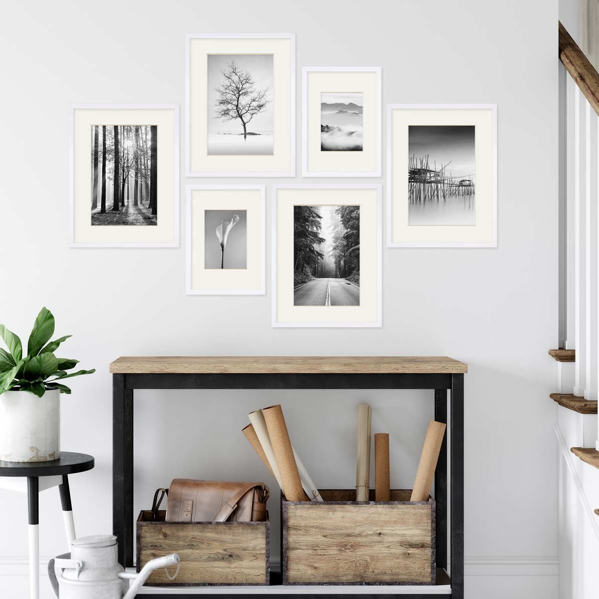 PHOTOLINI Bilderrahmen 6er Set Modern Schmal günstig online kaufen