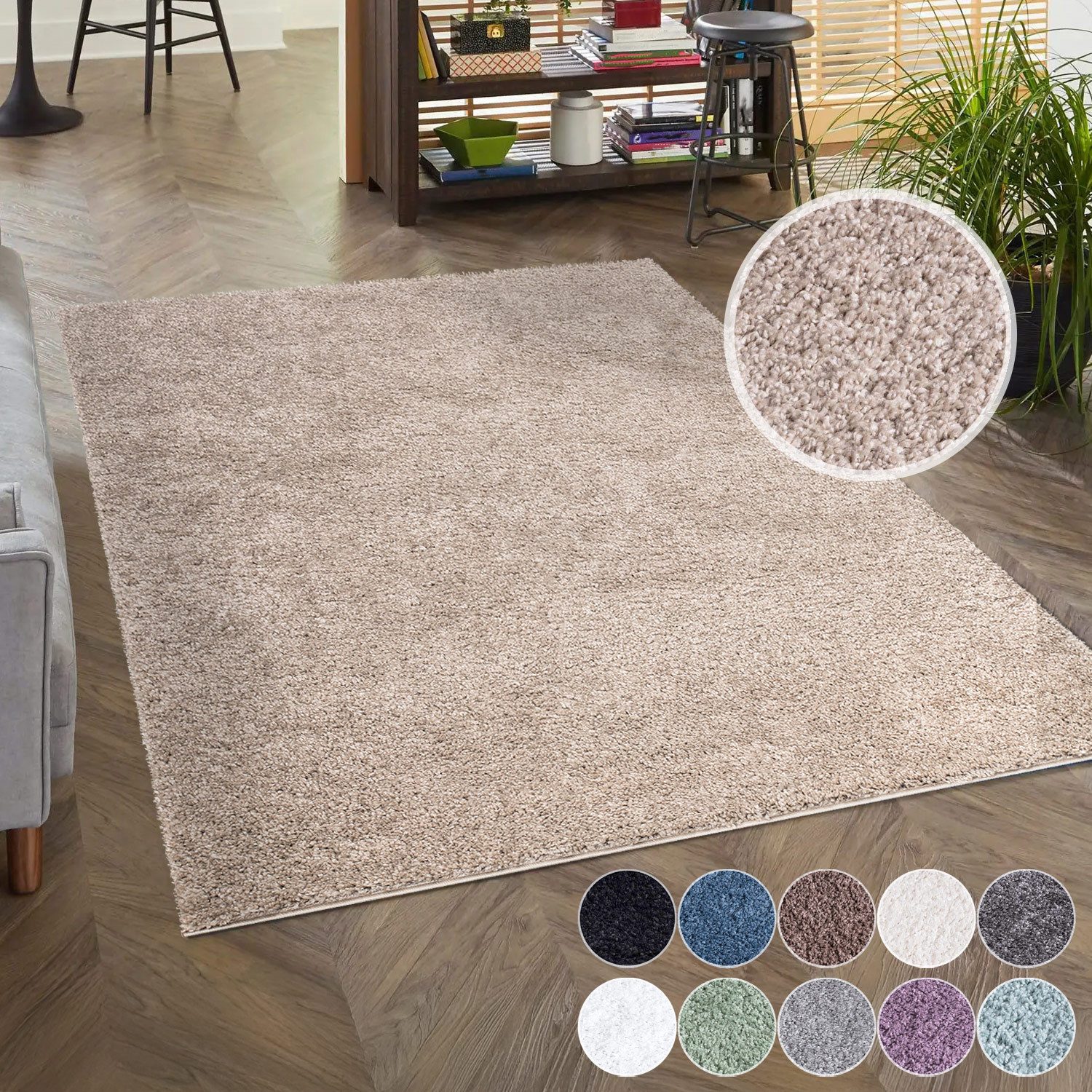 Carpet City Hochflor-Teppich City Shaggy, rechteckig, Höhe: 30 mm, Auch als günstig online kaufen