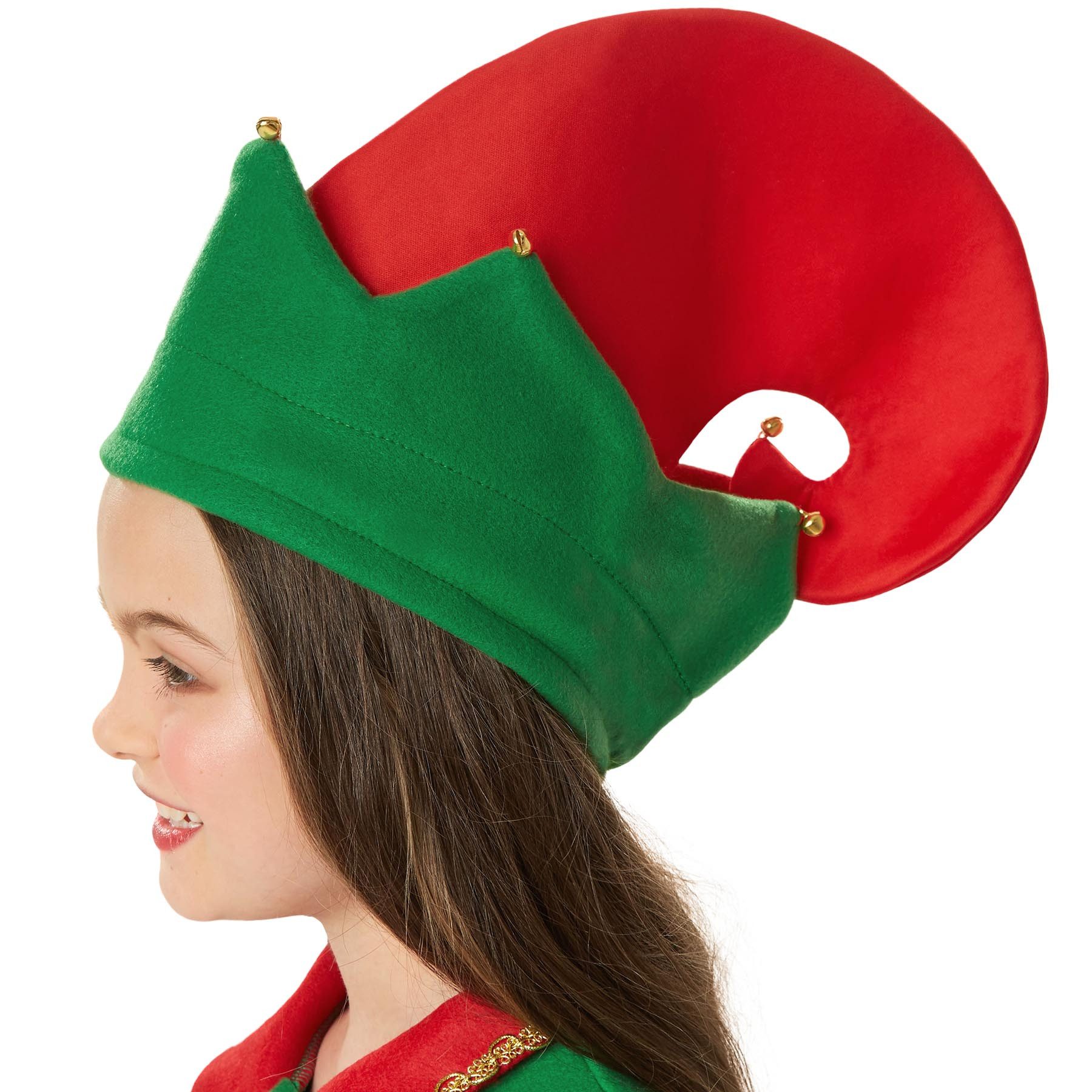dressforfun Angel Costume, Girl's Costume, Busy Elf, Christmas Costume in Red and Green