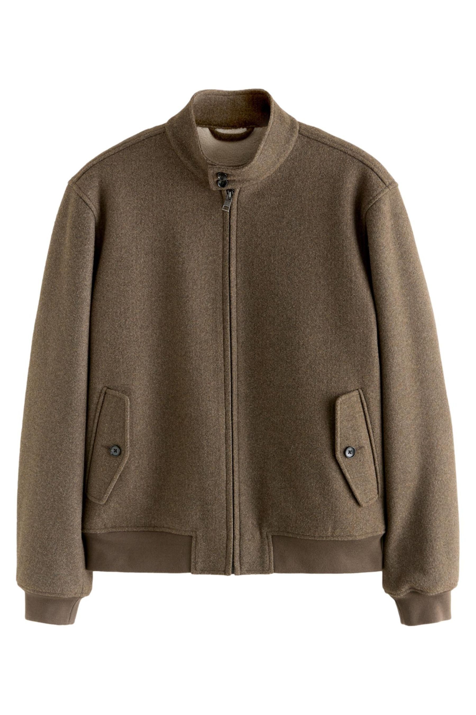 Next Hemdjacke Harringtonjacke in Wolloptik mit Borgfutter (1-St)