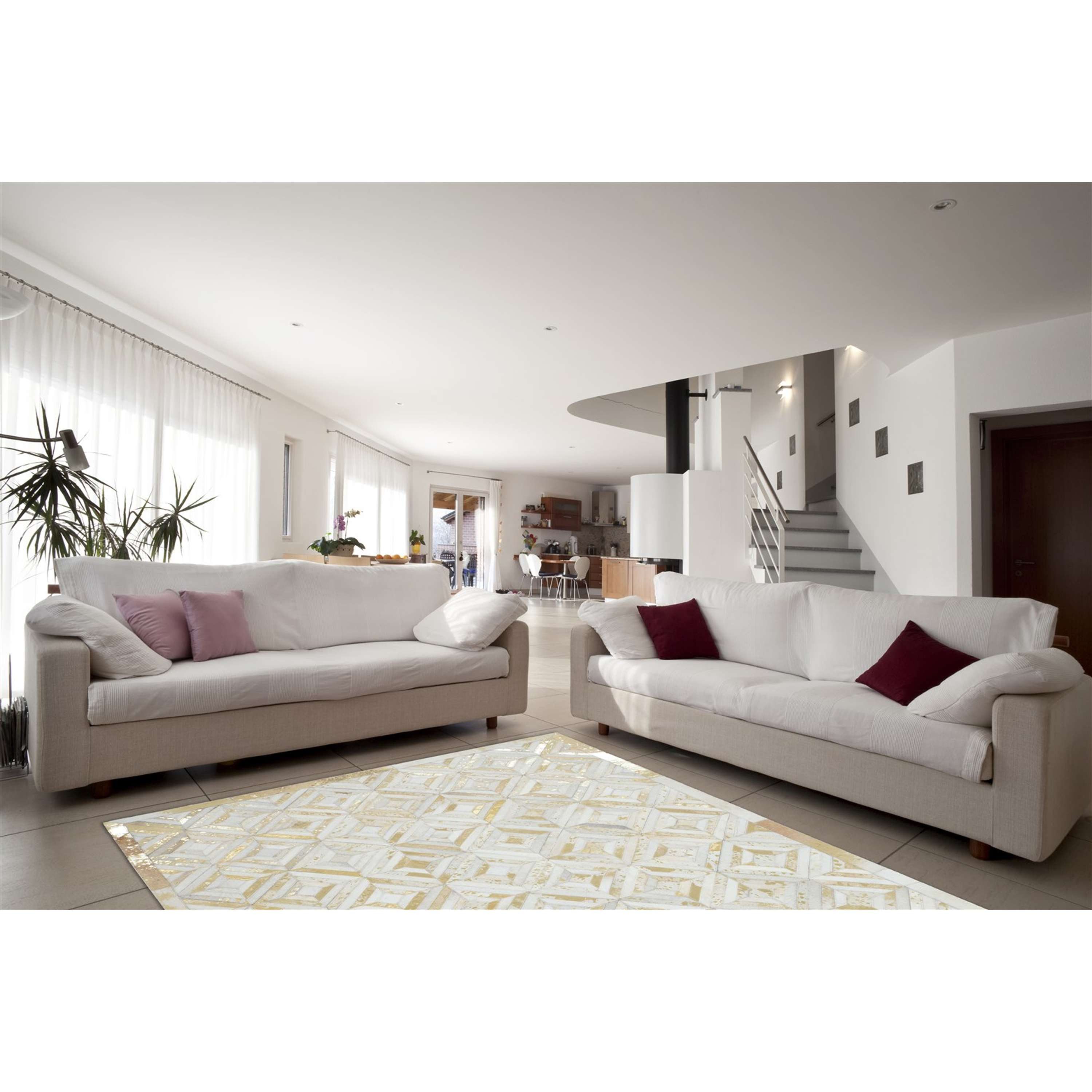 Qiyano Teppich Flachflorteppich Imivai 100 Elfenbein 80 x 150 cm, Höhe: 80 mm