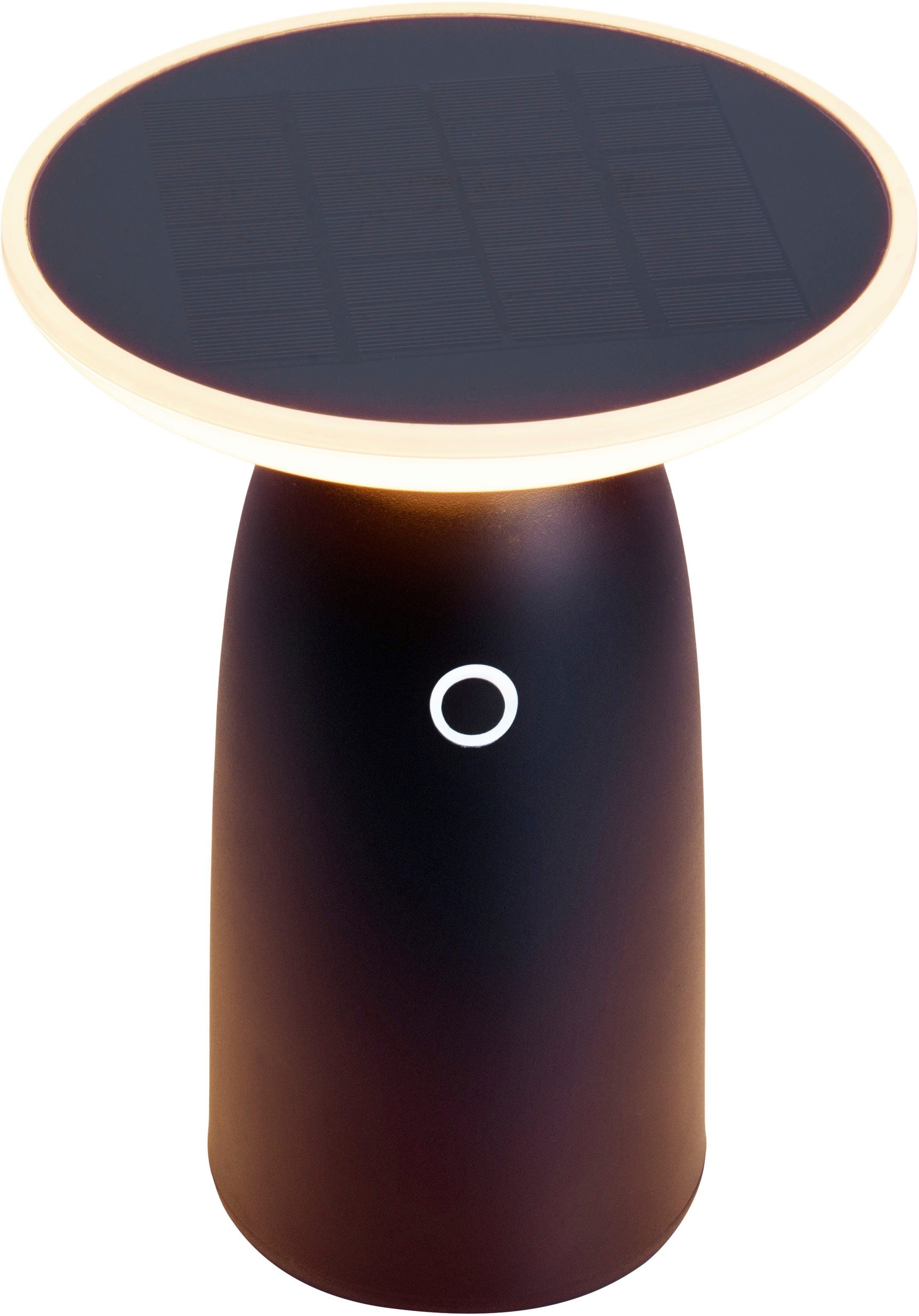 näve LED Solarleuchte Ada, LED inkl. (Batterien= dimmbar, Stufenweise Warmweiß, integriert, USB-C-Kabel fest