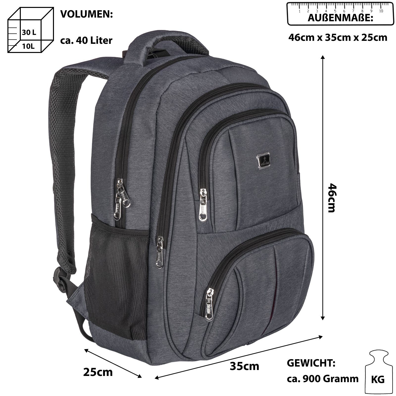 EAAKIE Rucksack EAAKIE Rucksack Laptop Sport Reisen Arbeit Freizeit Schulru günstig online kaufen