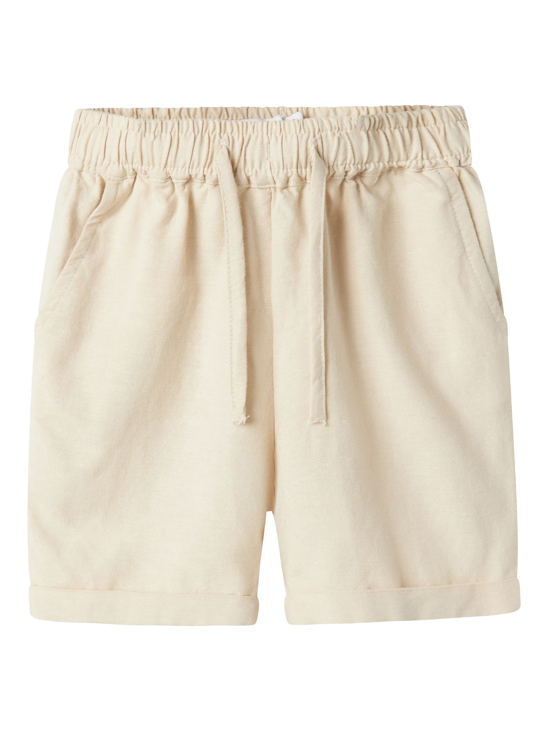 Shorts Sommer mit Umgeschlagenem Saum und Elastischem Bund