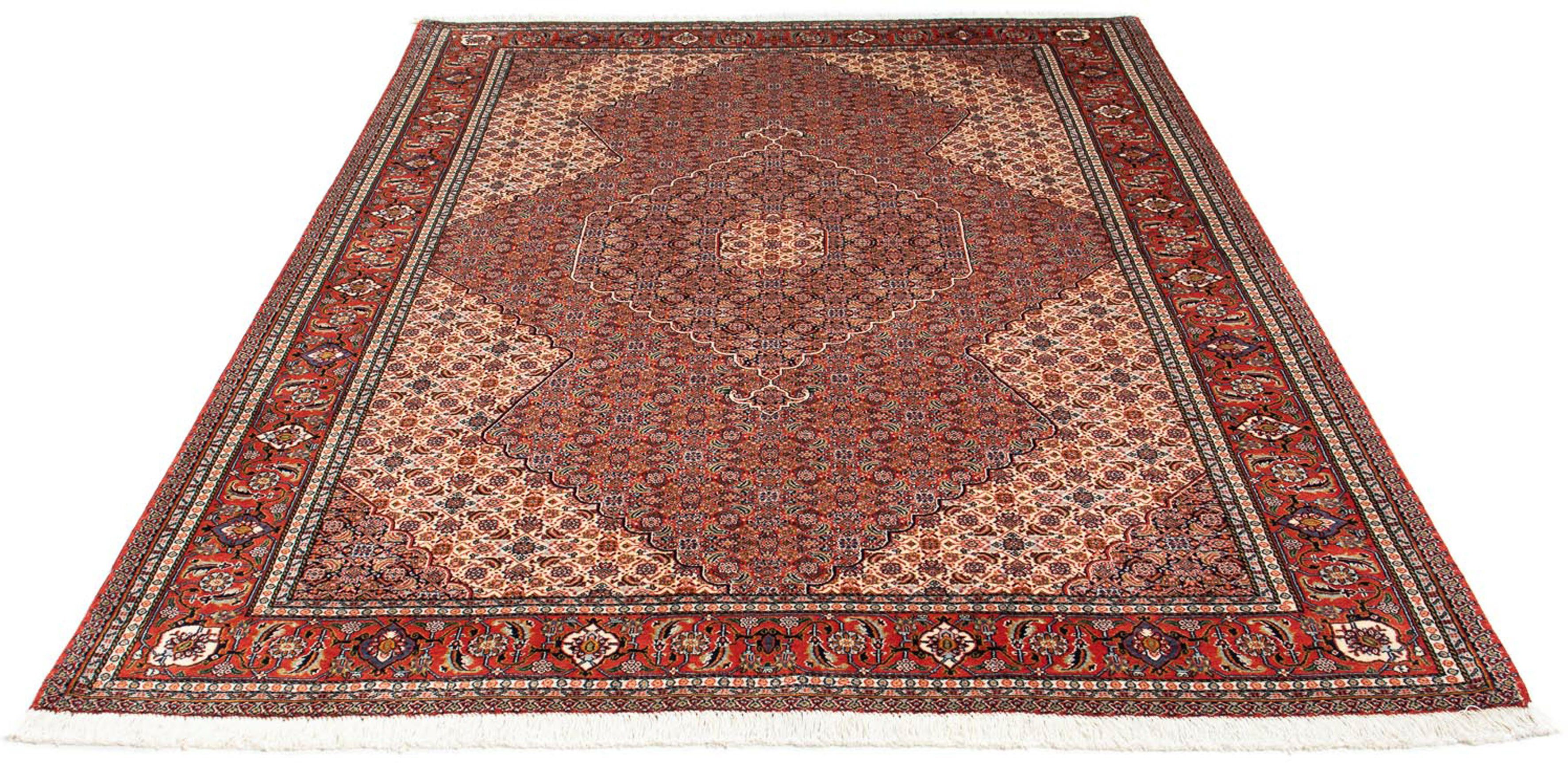 Orientteppich Perser - Nomadic - 231 x 163 cm - rost, morgenland, rechteckig, Höhe: 10 mm, Wohnzimmer, Handgeknüpft, Einzelstück mit Zertifikat