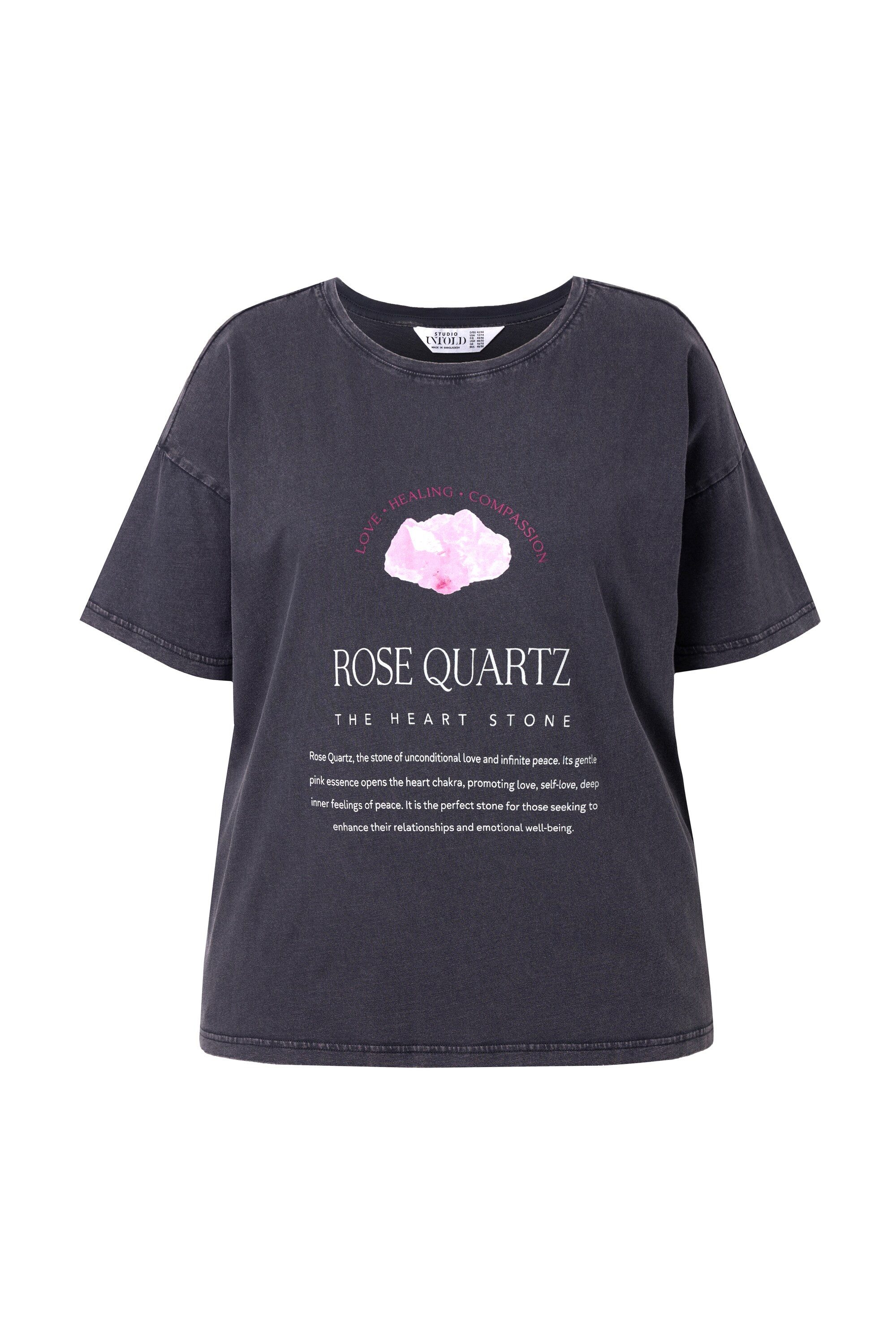 T-Shirt T-Shirt Edelstein-Print Halbarm