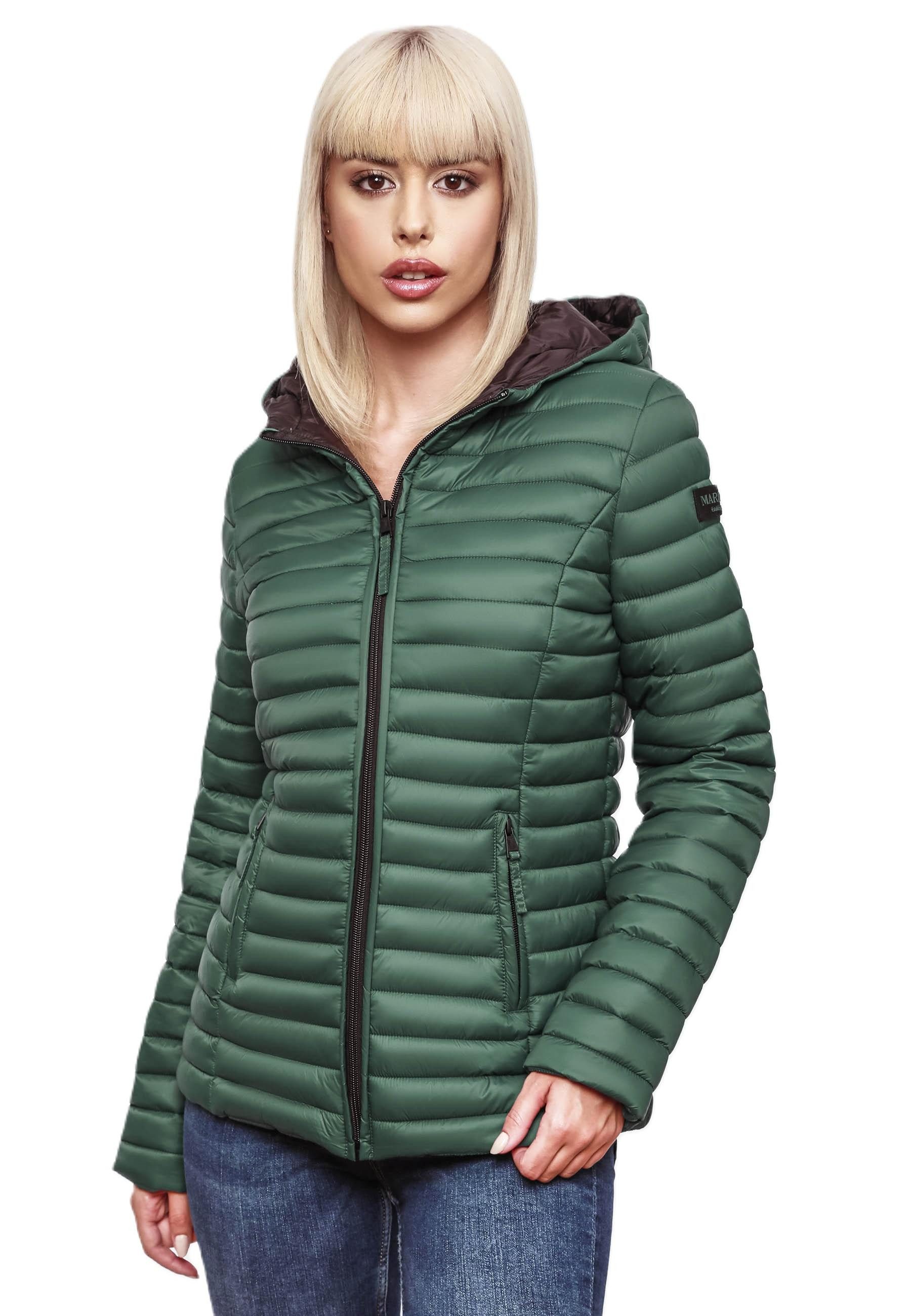 Marikoo Steppjacke Marikoo Asraa Damen Steppjacke B857 Übergangsjacke mit kontrastfarbendem Reißverschluss