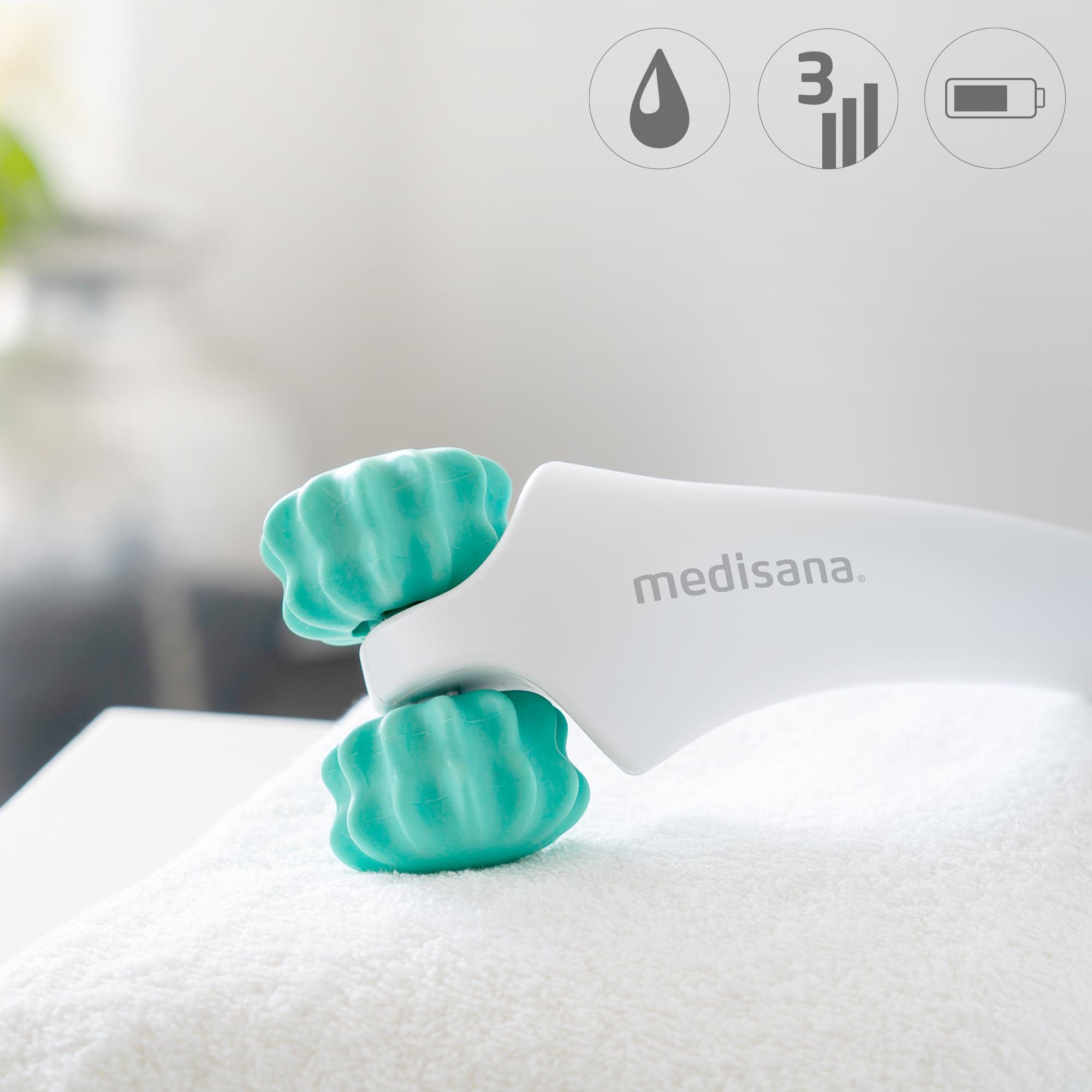 medisana Massageroller HM 630, Belebende Vibrations-und Rollenmassage für den gesamten Körper