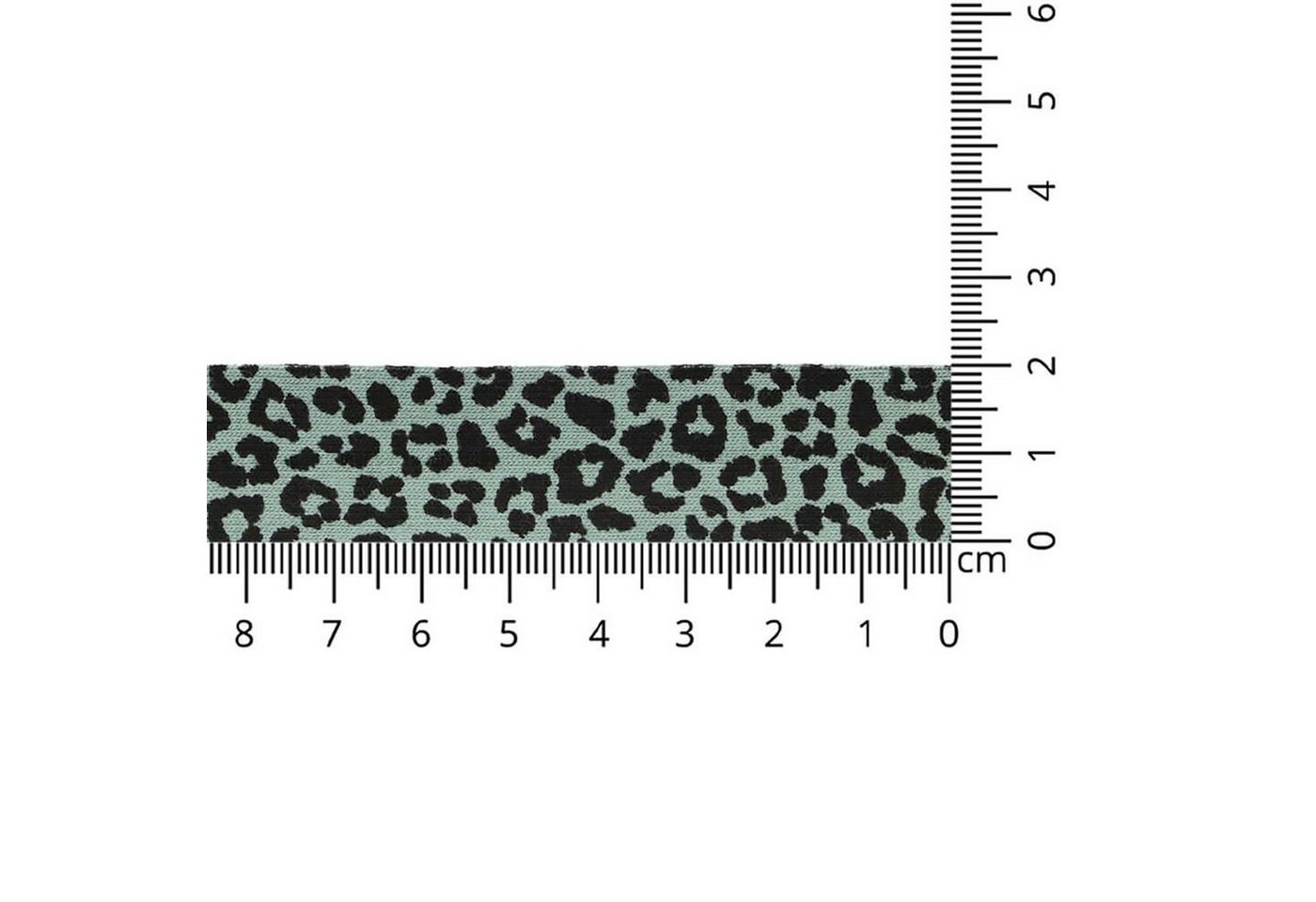 Thumbnail - maDDma Webband Schrägband Jersey 3m mit Leopard Print 20mm gefalzt Oaki Doki