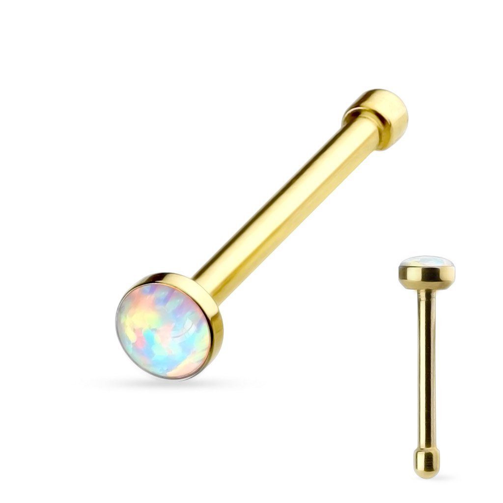 viva-adorno Nasenpiercing 0,8mm Nasenstecker Piercing Stecker gerade synth. günstig online kaufen