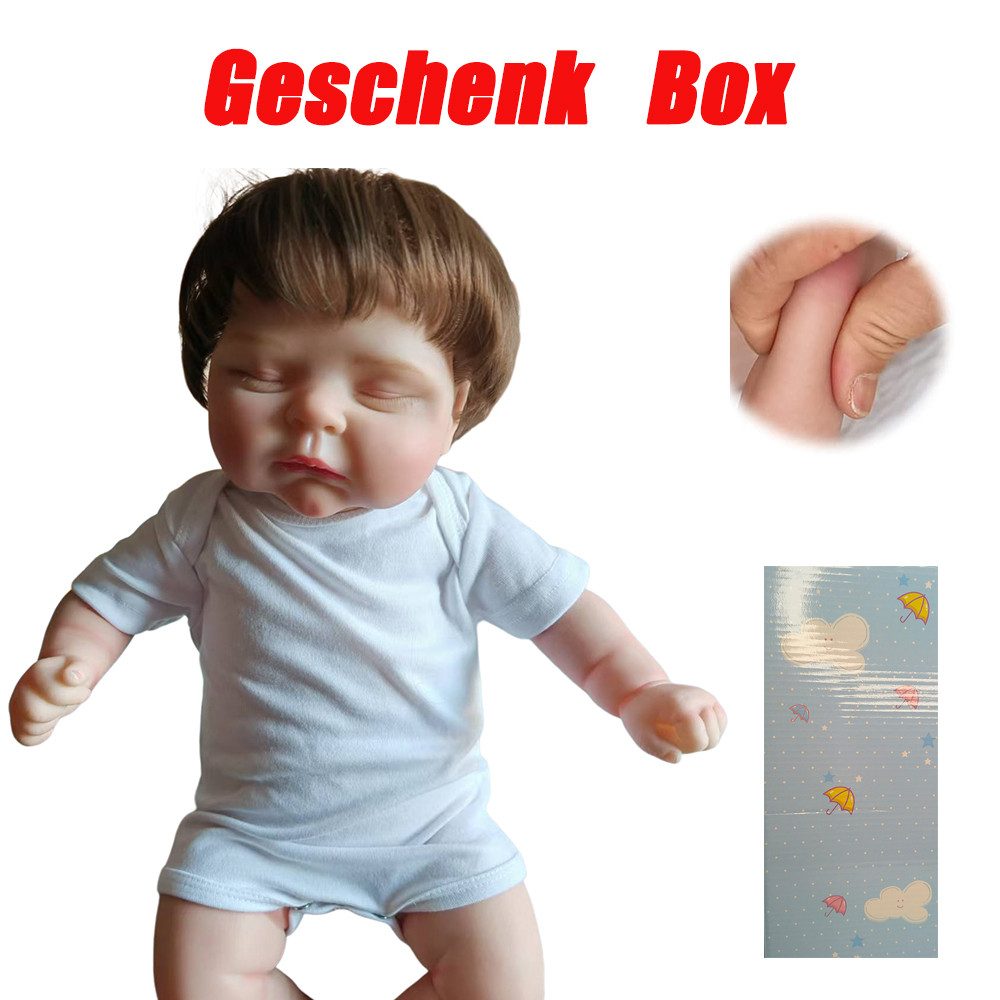 MC Star Babypuppe 49CM Reborn Baby Soft Body met 3D-huid Babypuppe