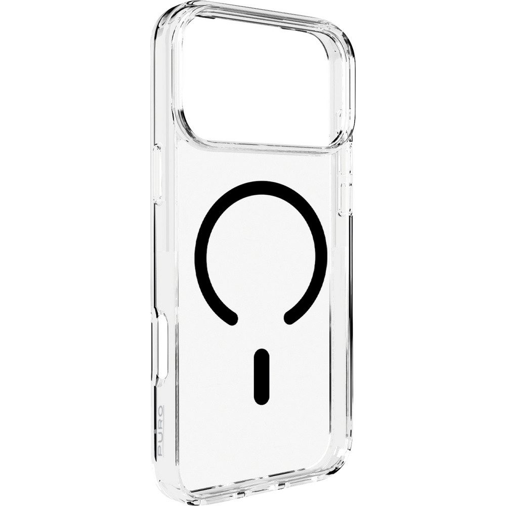 Puro Handyhülle Puro Cover Apple iPhone 17 Pro Transparent, Schwarz MagSafe kompatibe
