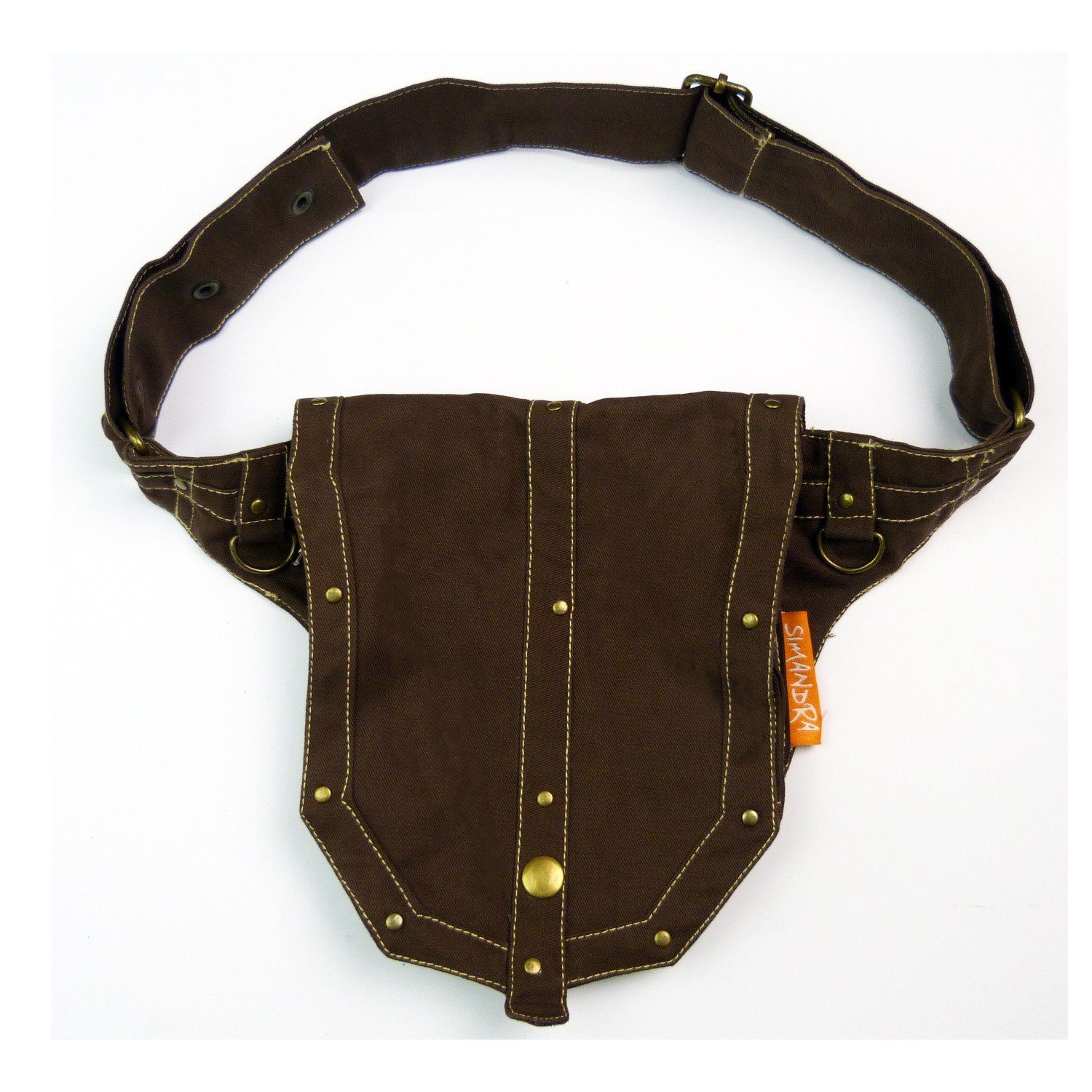 SIMANDRA Gürteltasche Bauchtasche Nieten, individuell verstellbar + Reißverschluss + Druckknopf