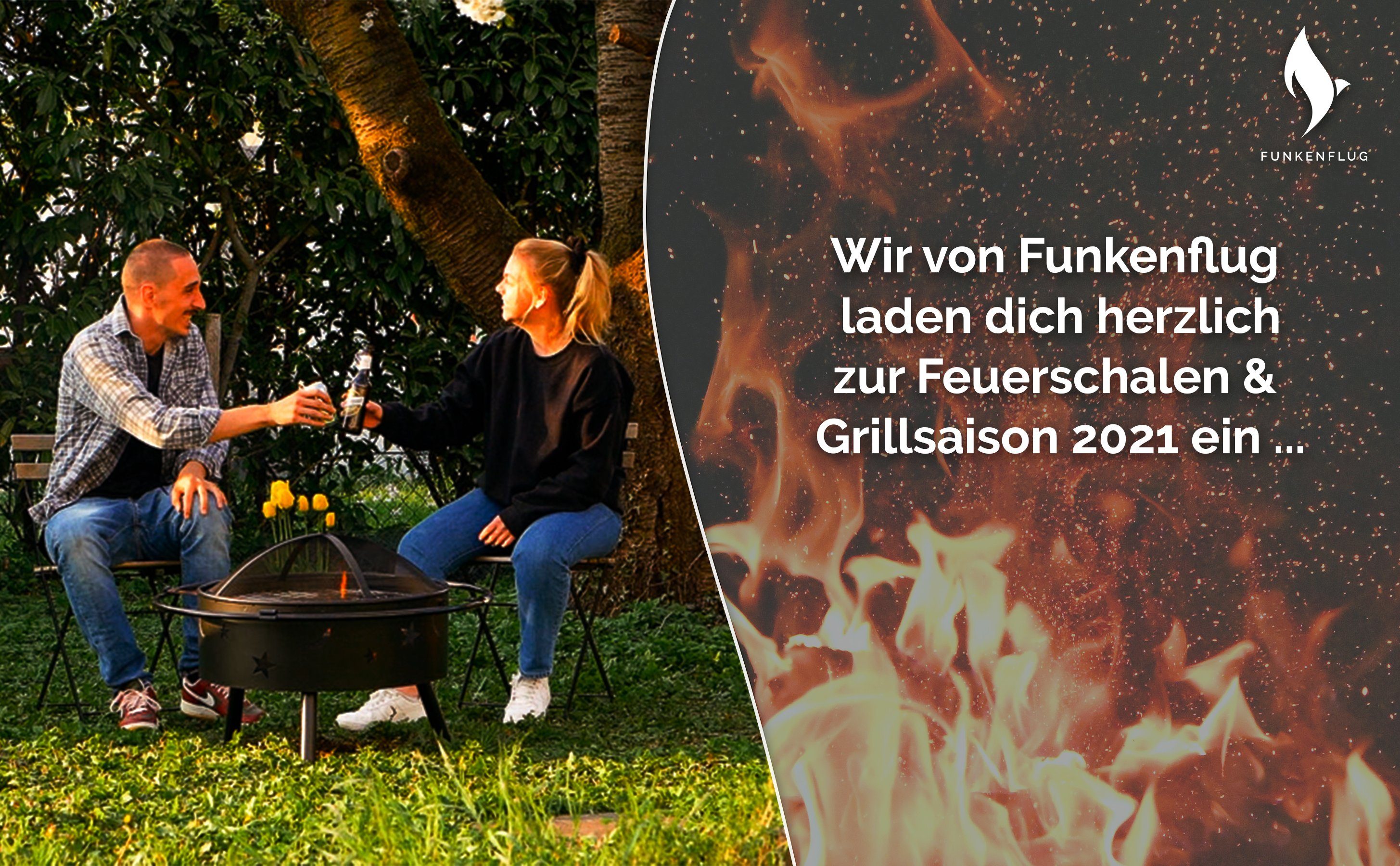 - Funkenflug Ambiente Grill für Optik, Feuerstelle Feuerschale Feuerschale - mit Grillzubehör, Abdeckhaube), Sterne geselliges atemberaubender inkl. mit (Feuerschale & und in Grillrost Funkenschutz Mond Feuerkorb