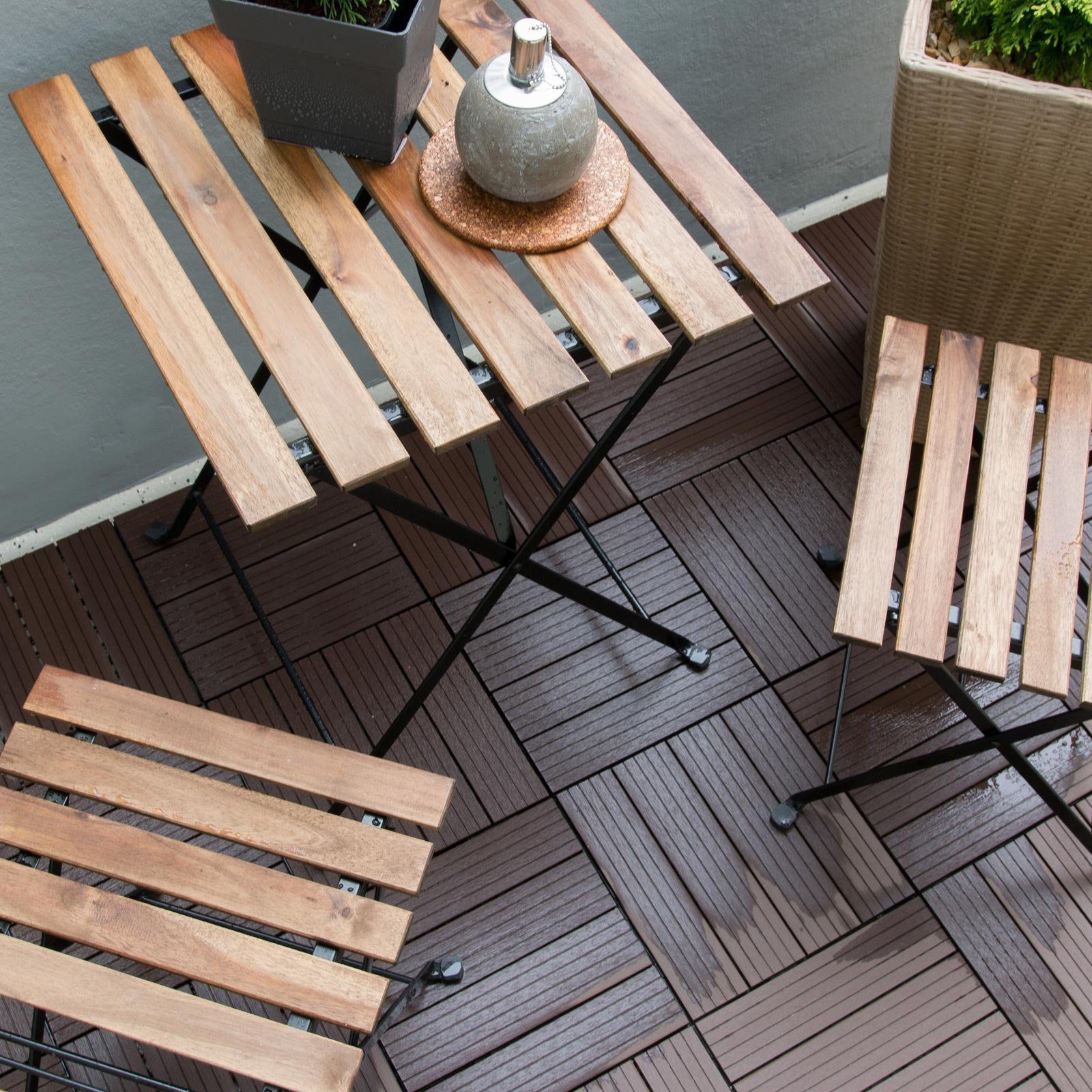 Karat Klickfliese Queen Hellbraun, Terrassenfliese, 30 günstig online kaufen