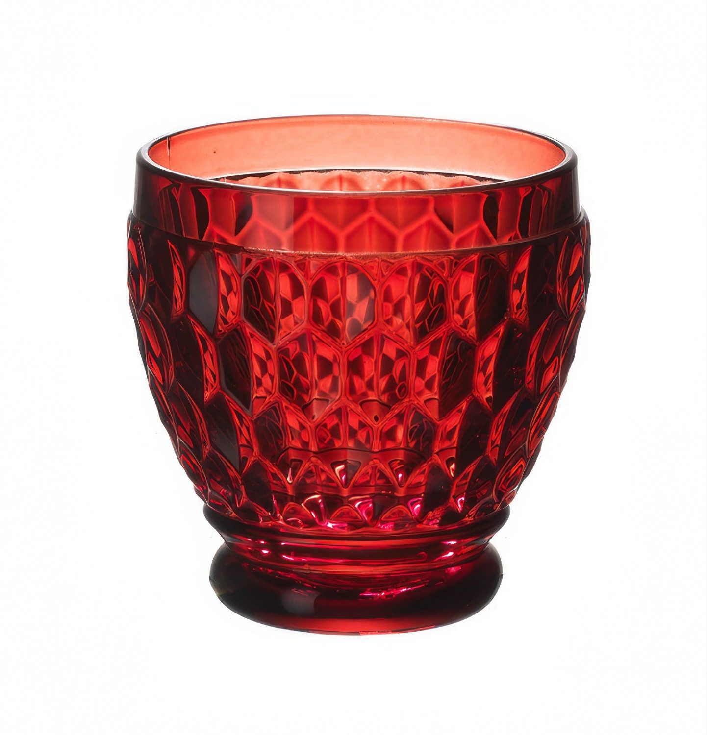 Villeroy & Boch Schnapsglas Boston Coloured, Kristallglas, Spülmaschinengeeignet, Rot, Boston, H: 6.3cm