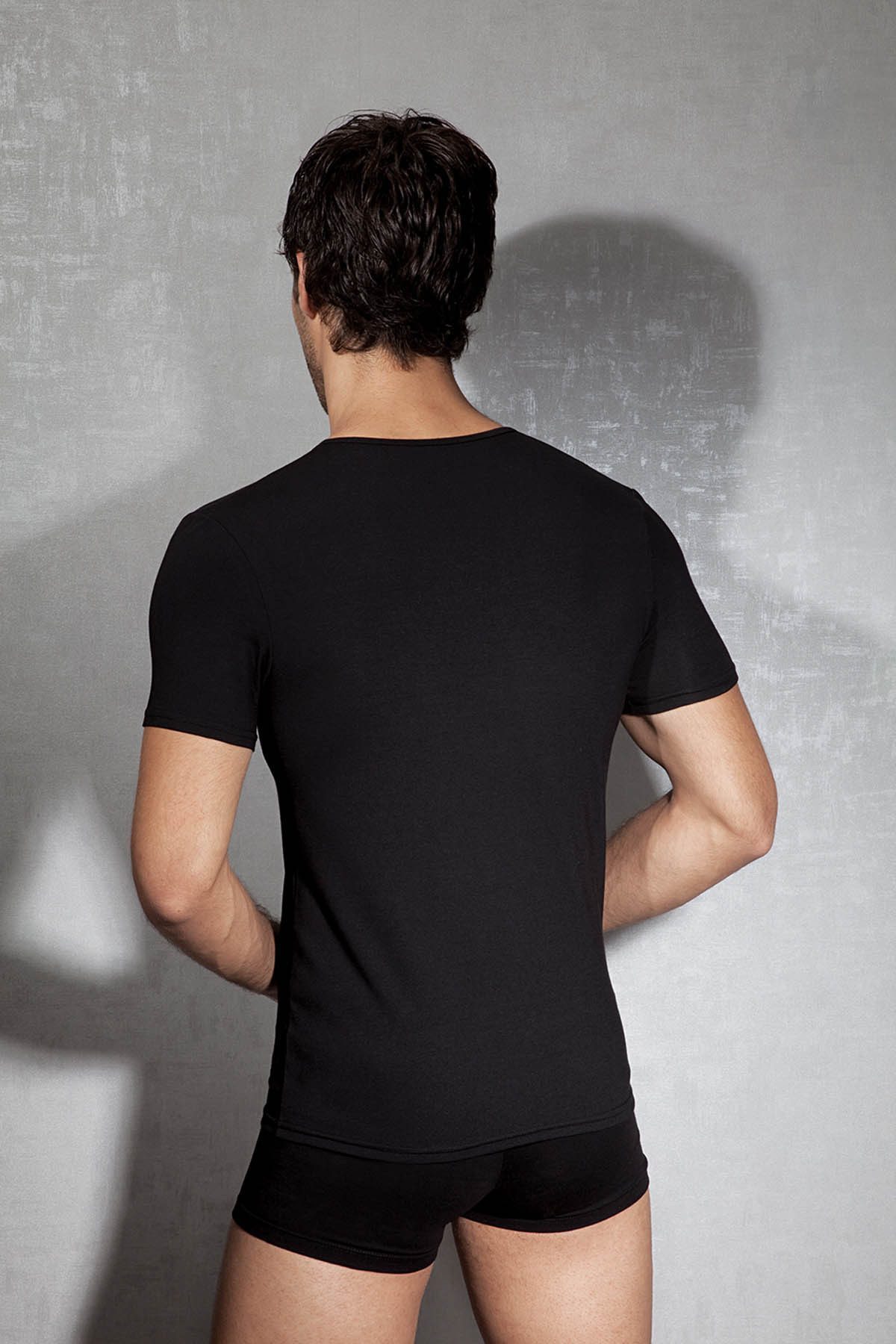 DOREANSE V-Shirt Herren Slim Fit T-Shirt mit tiefem V-Ausschnitt 2820 günstig online kaufen